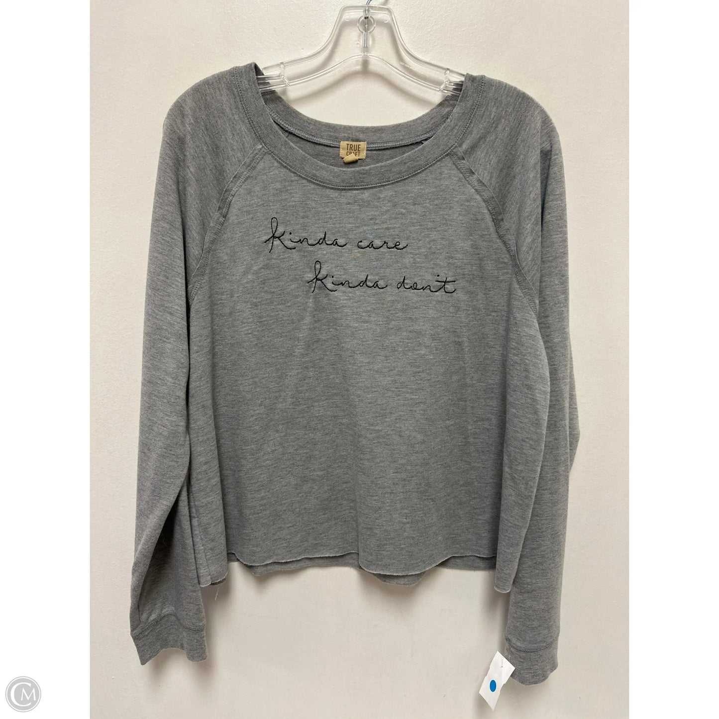 Top Long Sleeve By True Craft In Grey, Size: Xl