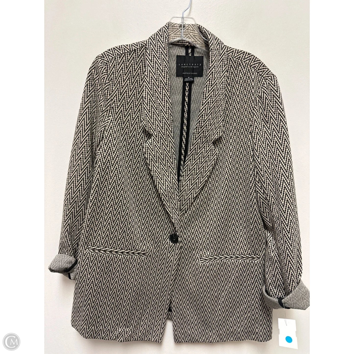 Blazer By Sanctuary In Black & Cream, Size: M