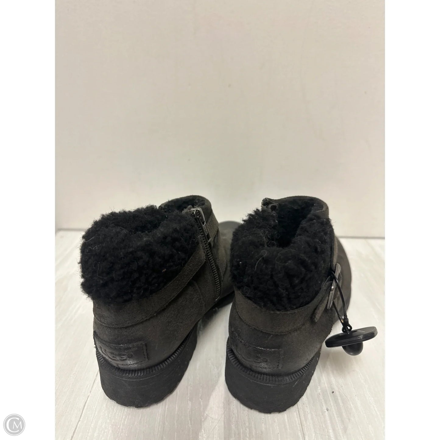 Boots Designer By Ugg In Grey, Size: 9