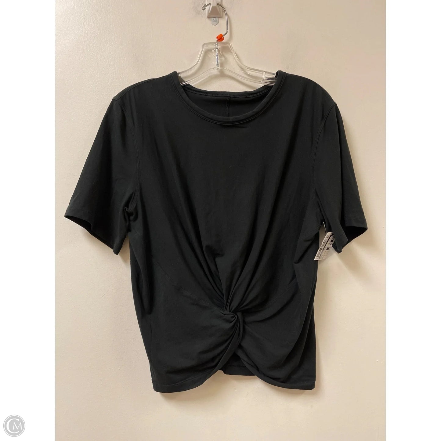 Athletic Top Short Sleeve By Lululemon In Black, Size: M