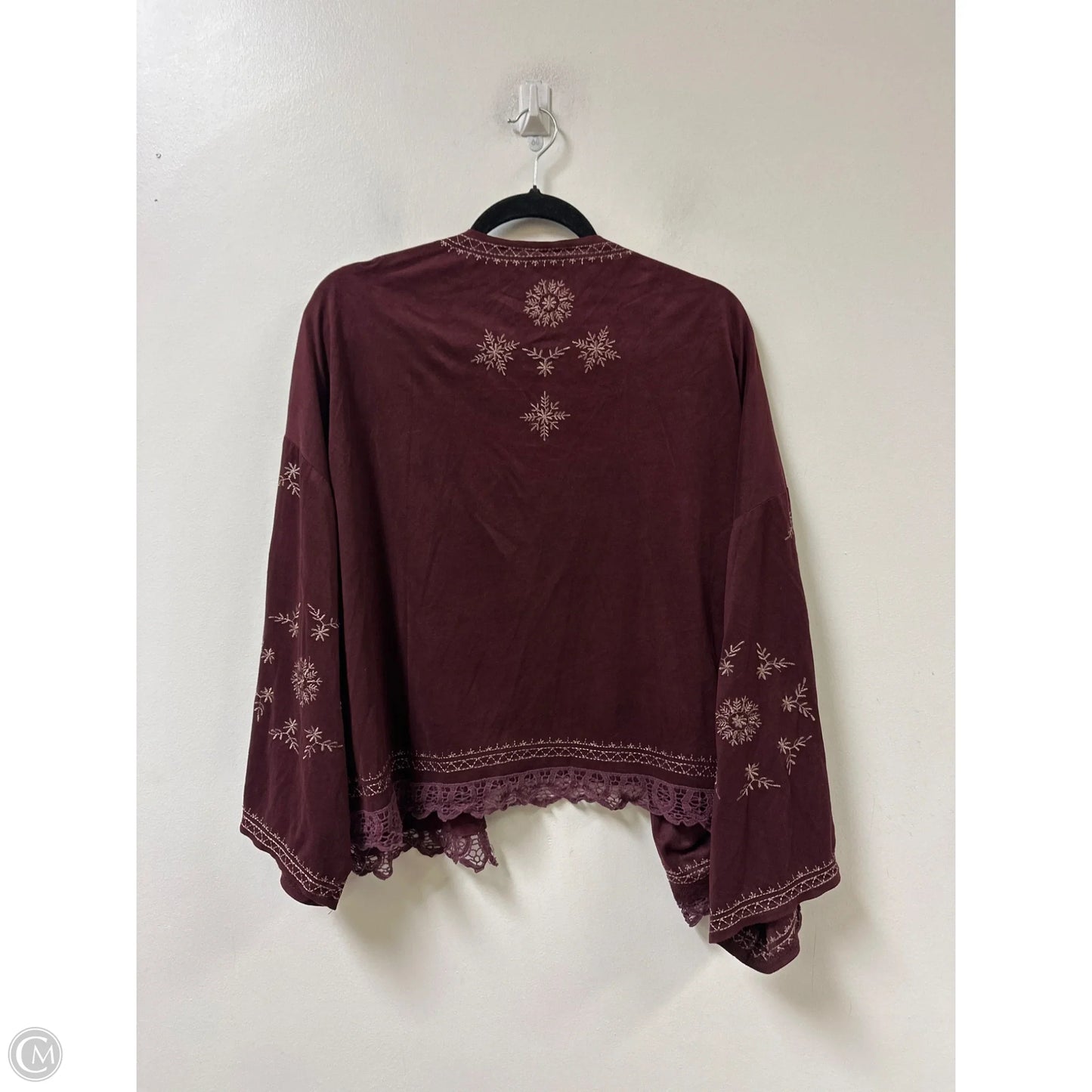 Sweater Cardigan By Pol In Red, Size: L