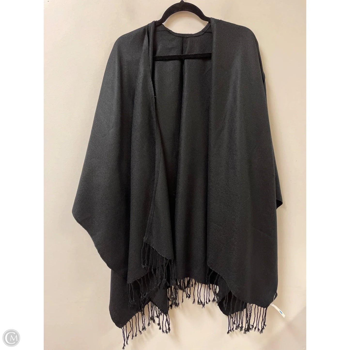 Shawl By Clothes Mentor In Black, Size: Osfm