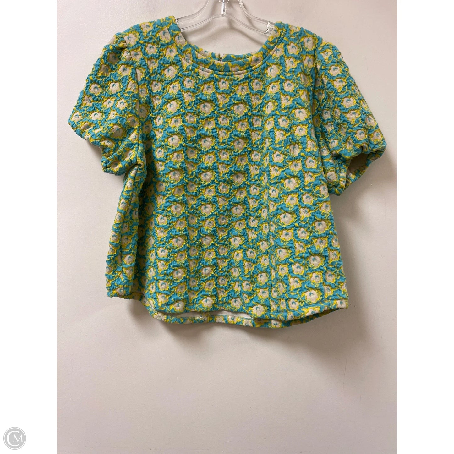 Top Short Sleeve By Voy In Blue, Size: L