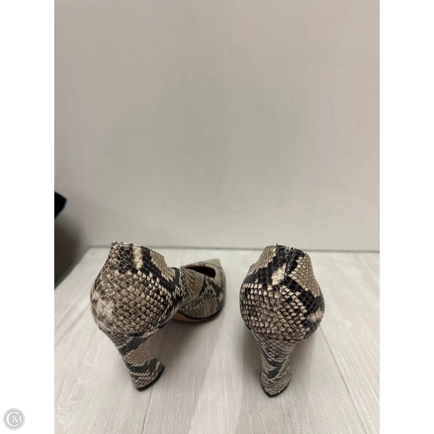 Shoes Heels Block By Cma In Snakeskin Print, Size: 7.5