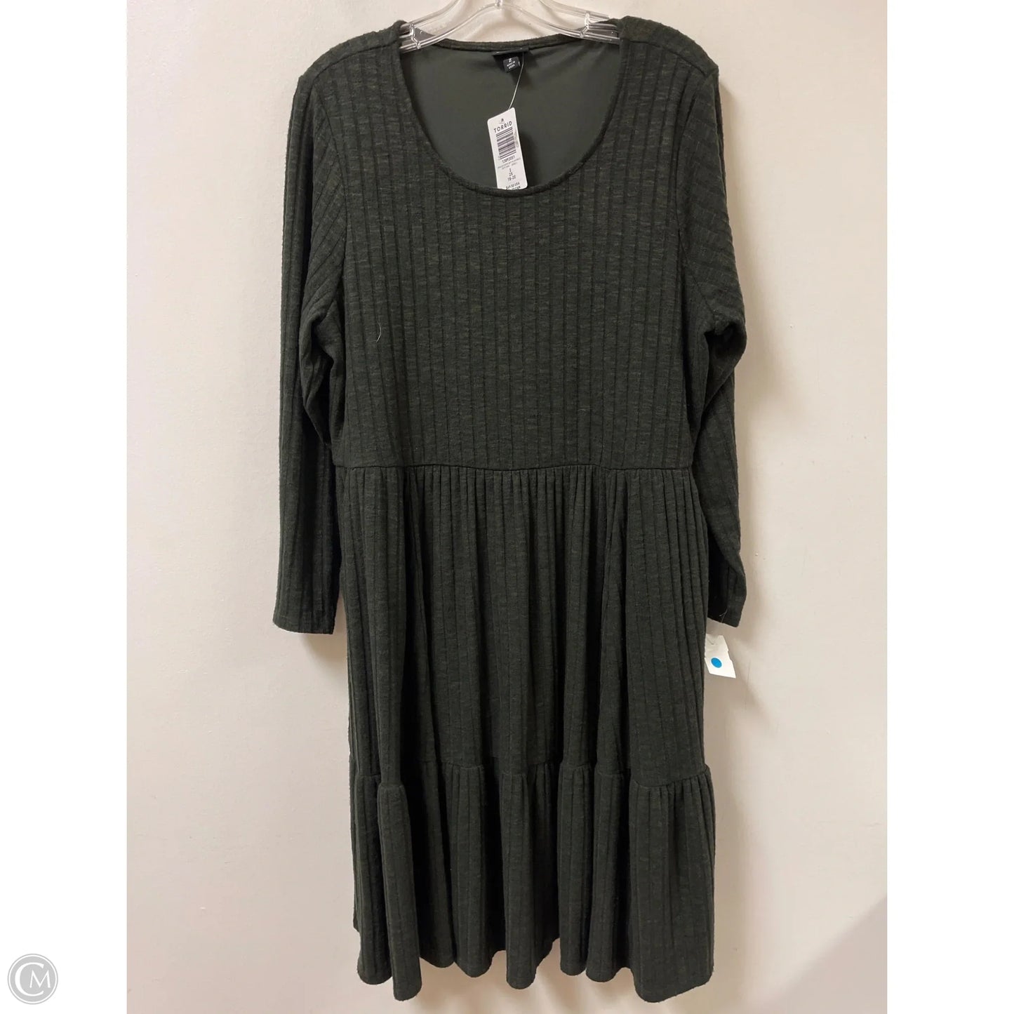 Dress Casual Midi By Torrid In Green, Size: 2x