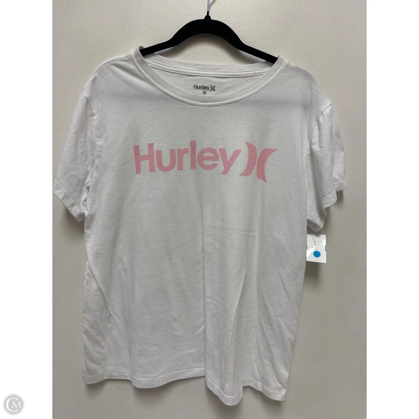 Top Short Sleeve By Hurley In Yellow, Size: Xl