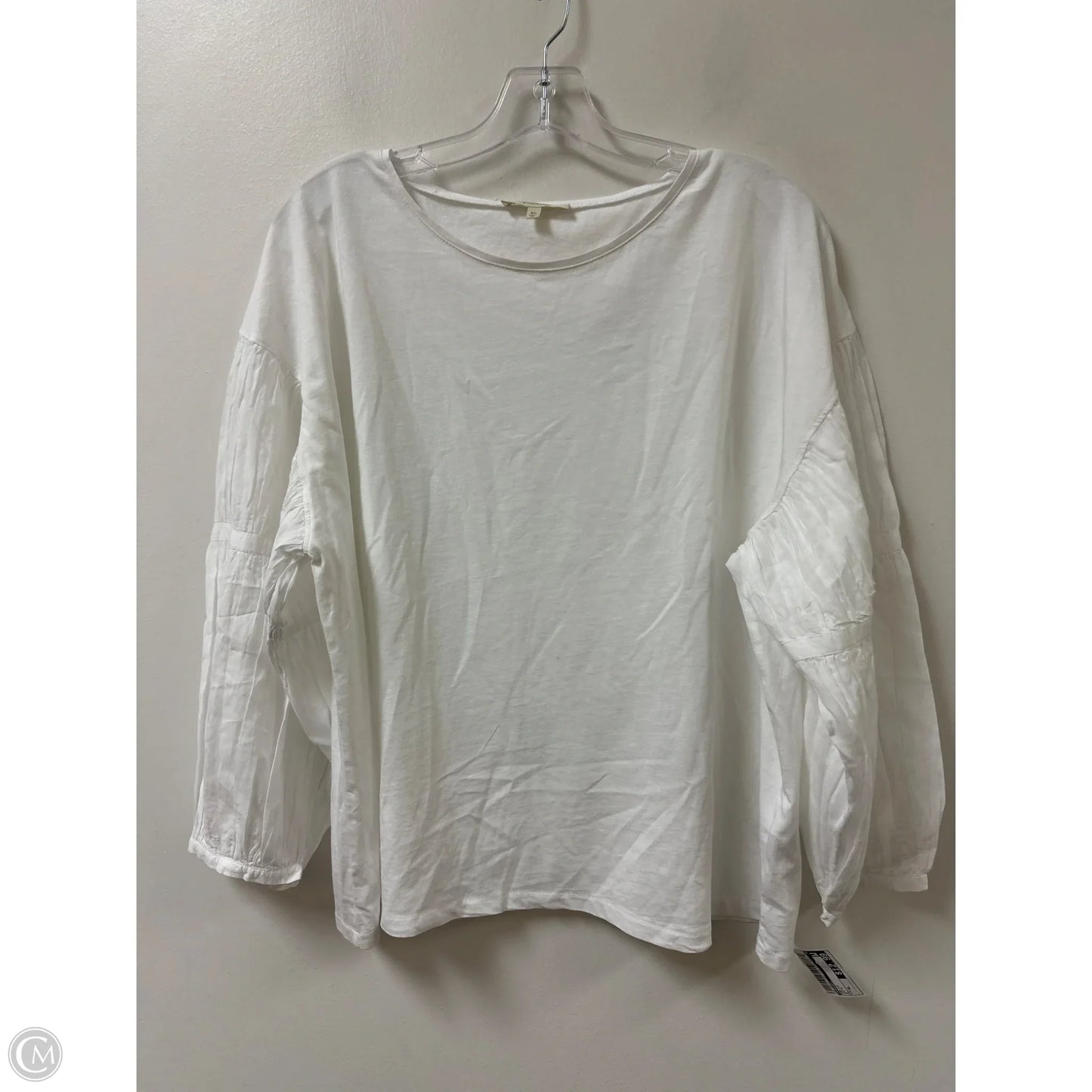 Top Long Sleeve By Madewell In White, Size: Xl