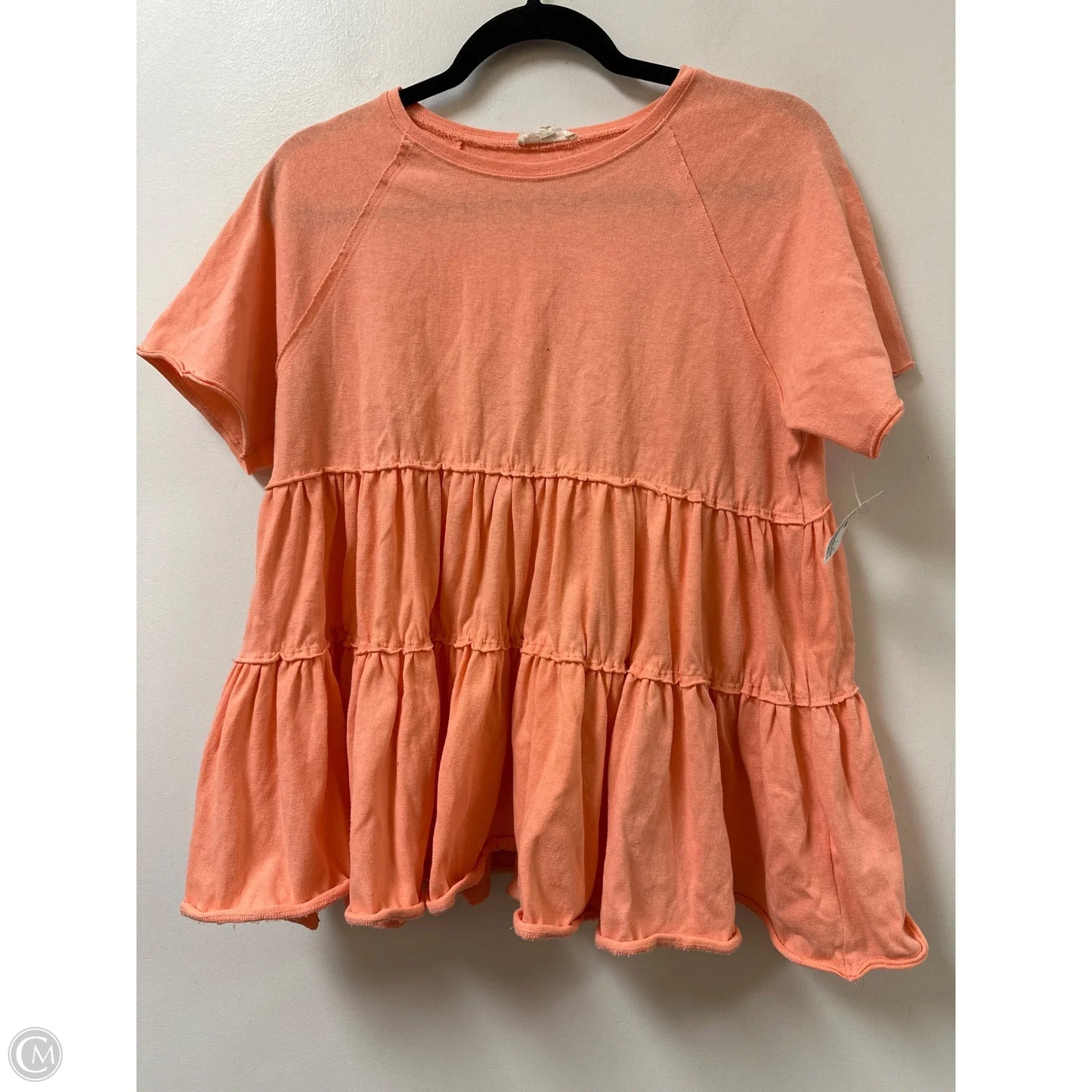 Top Short Sleeve By Easel In Orange, Size: M
