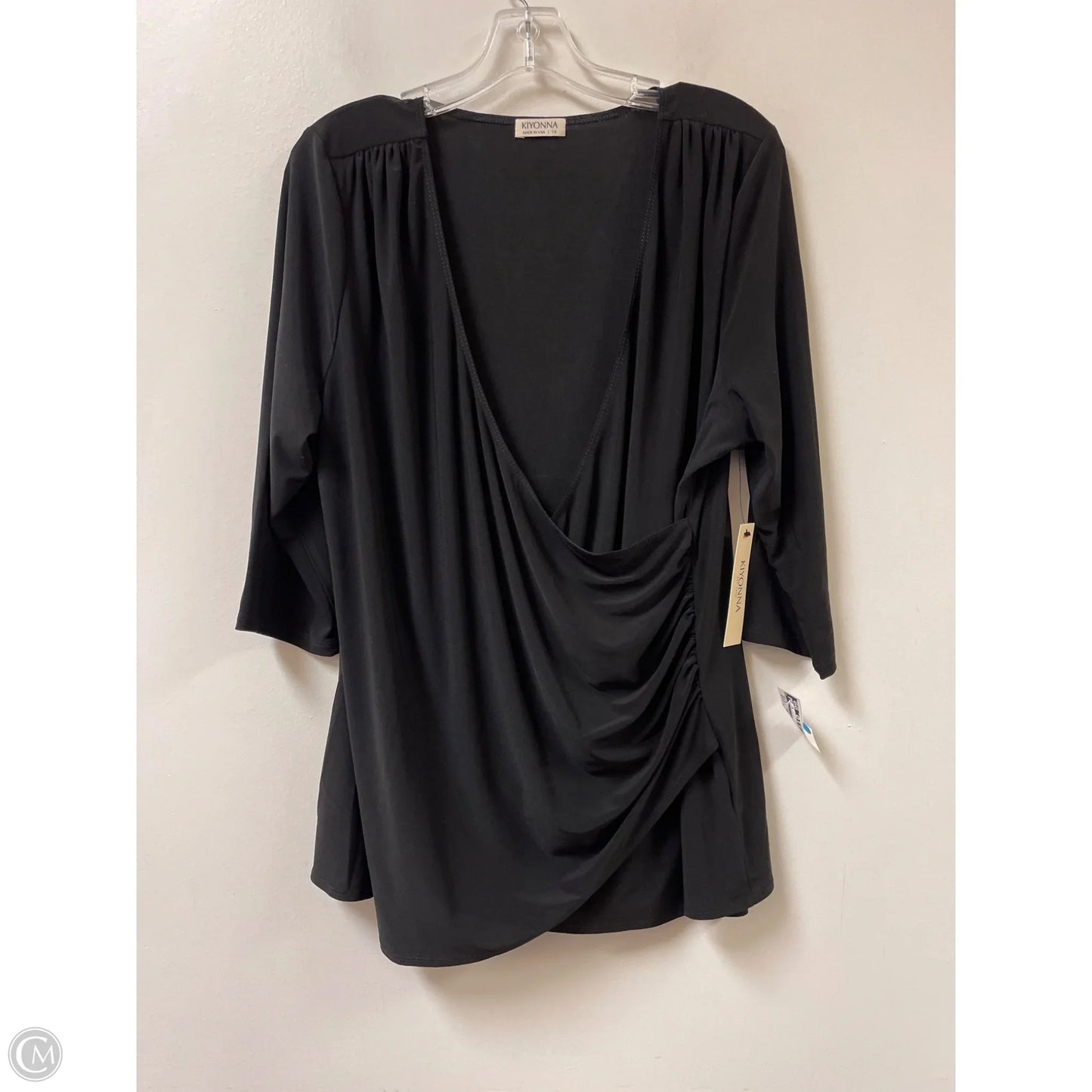 Top Long Sleeve By Clothes Mentor In Black, Size: 1x