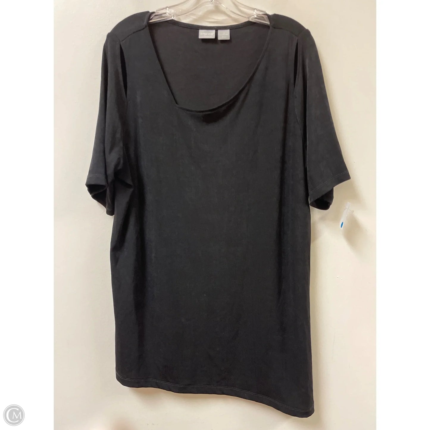 Tunic Short Sleeve By Chicos In Black, Size: Xl
