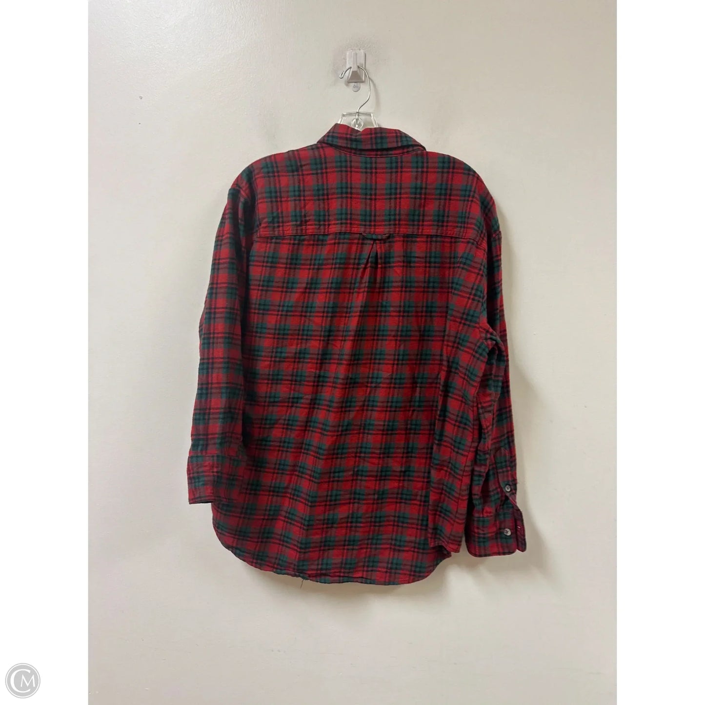 Blouse Long Sleeve By Old Navy In Red, Size: L