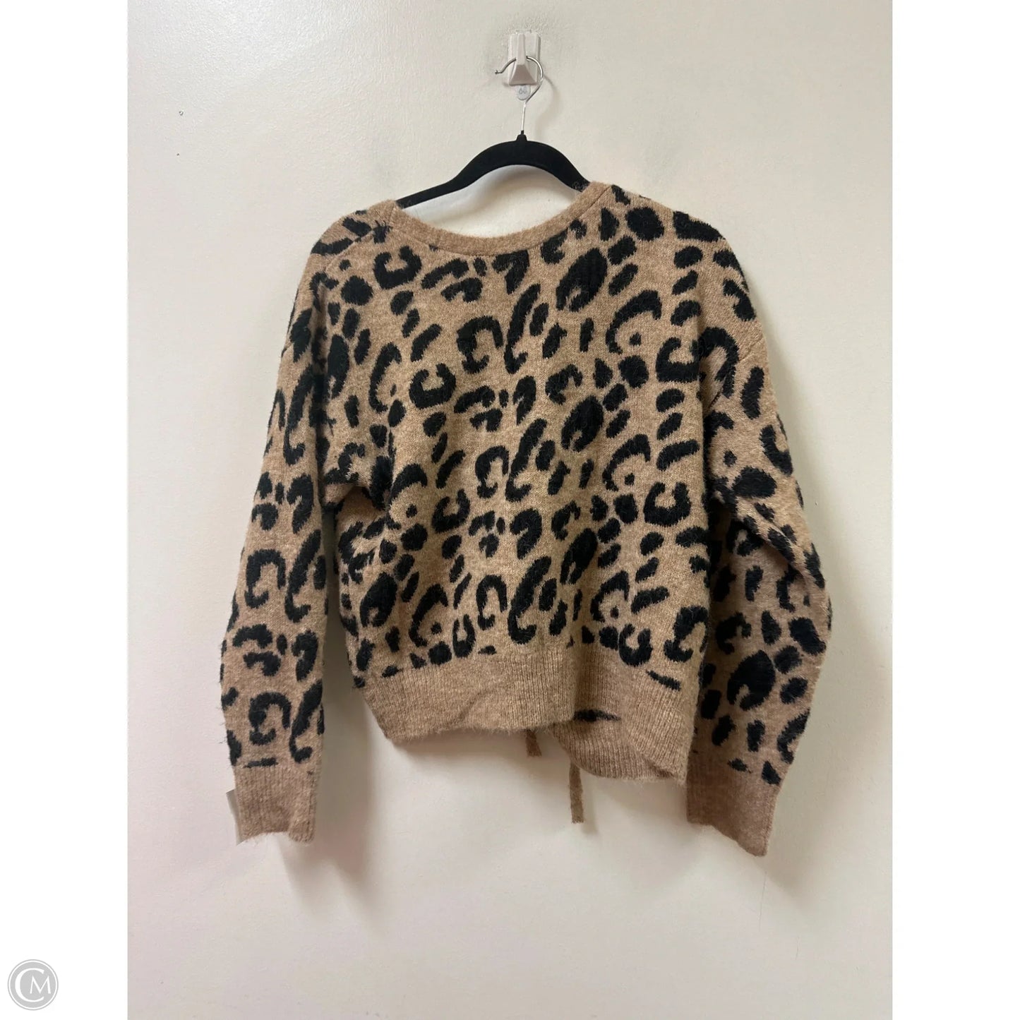 Sweater Cardigan By Clothes Mentor In Animal Print, Size: S
