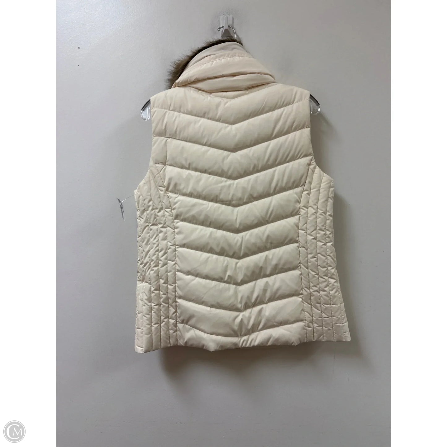 Vest Puffer & Quilted By Talbots In Cream, Size: M