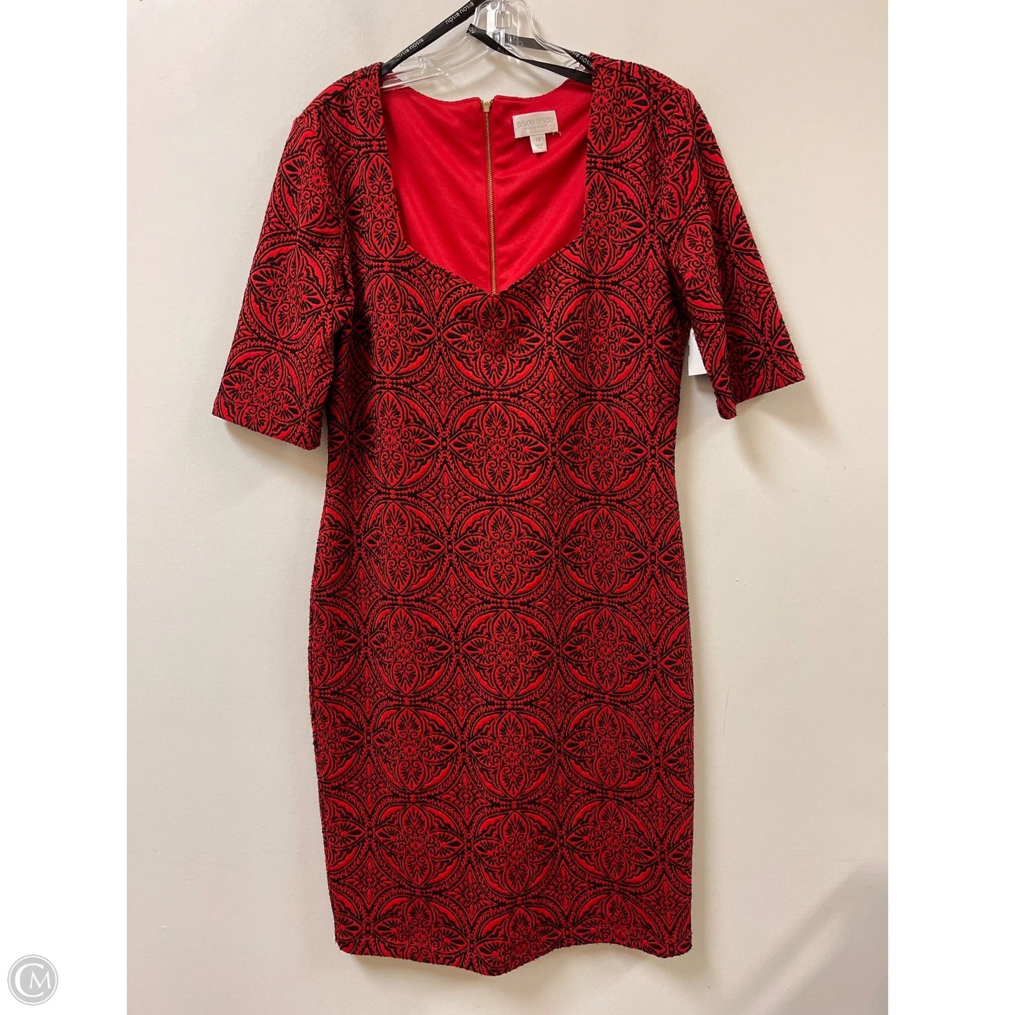 Dress Casual Midi By Bisou Bisou In Black & Purple, Size: L