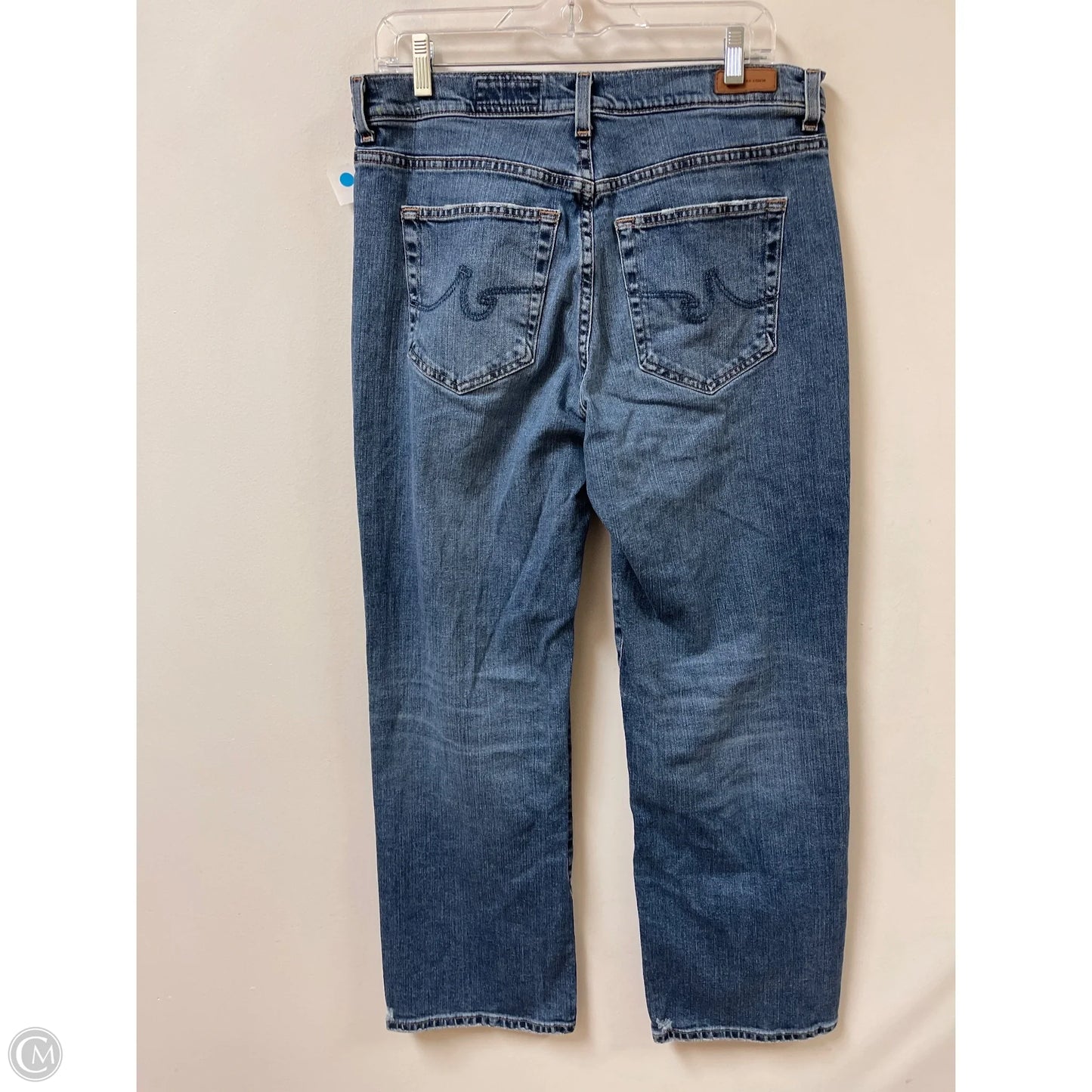 Jeans Straight By Adriano Goldschmied In Blue Denim, Size: 14