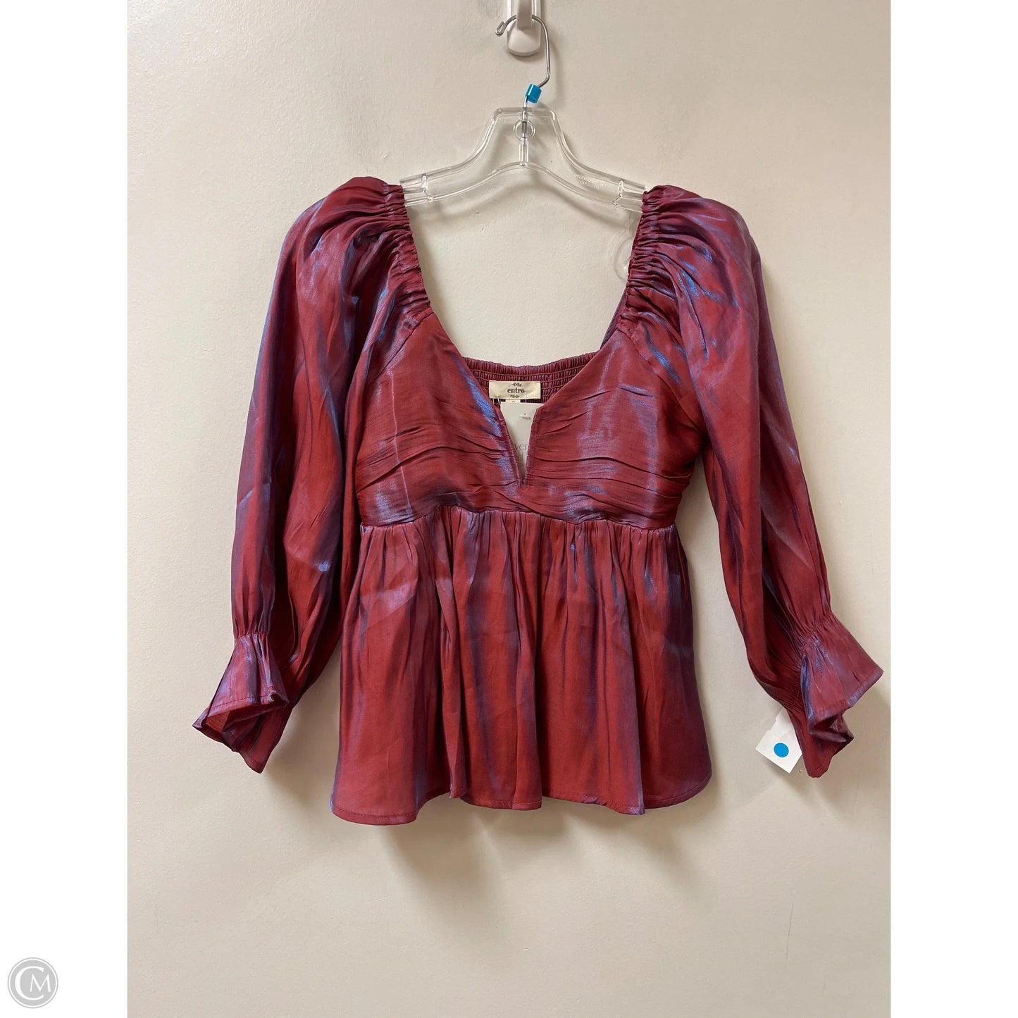 Top Long Sleeve By Entro In Red, Size: S