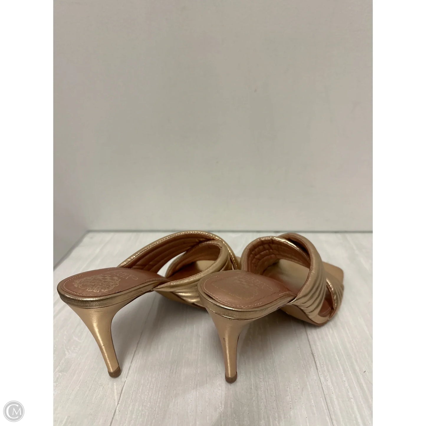 Shoes Heels Stiletto By Vince Camuto In Gold, Size: 11