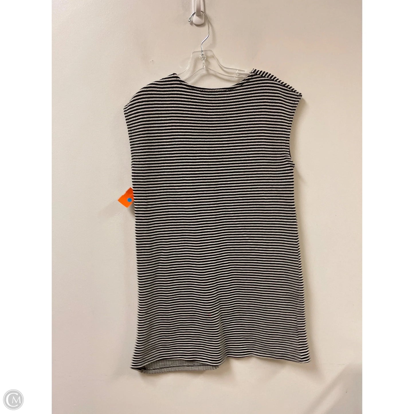 Dress Casual Midi By Zara In Black & Cream, Size: M