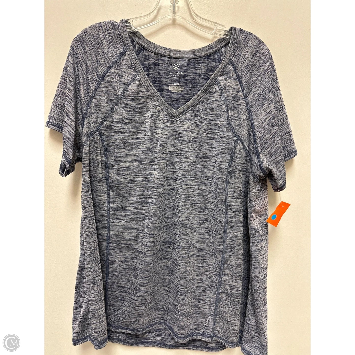 Athletic Top Short Sleeve By Livi Active In Navy, Size: 3x