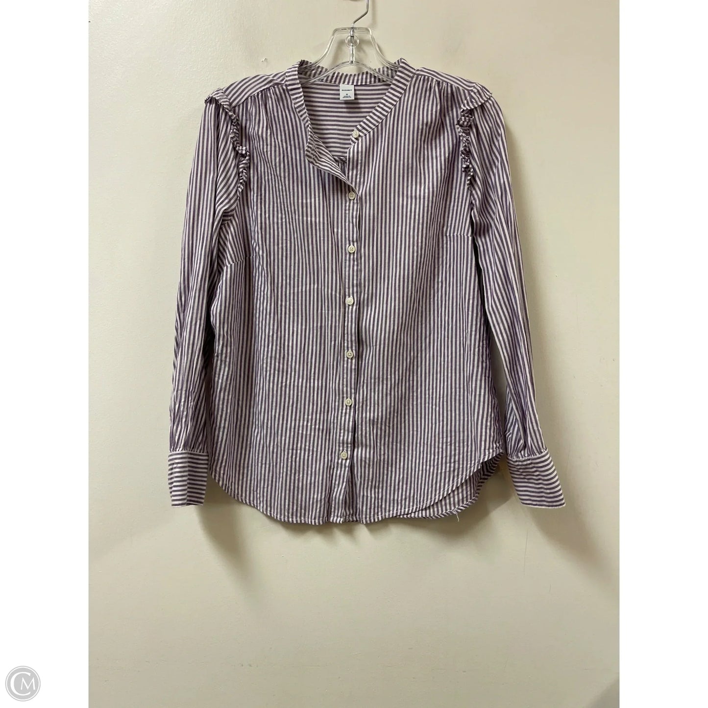 Blouse Long Sleeve By Old Navy In Purple, Size: M
