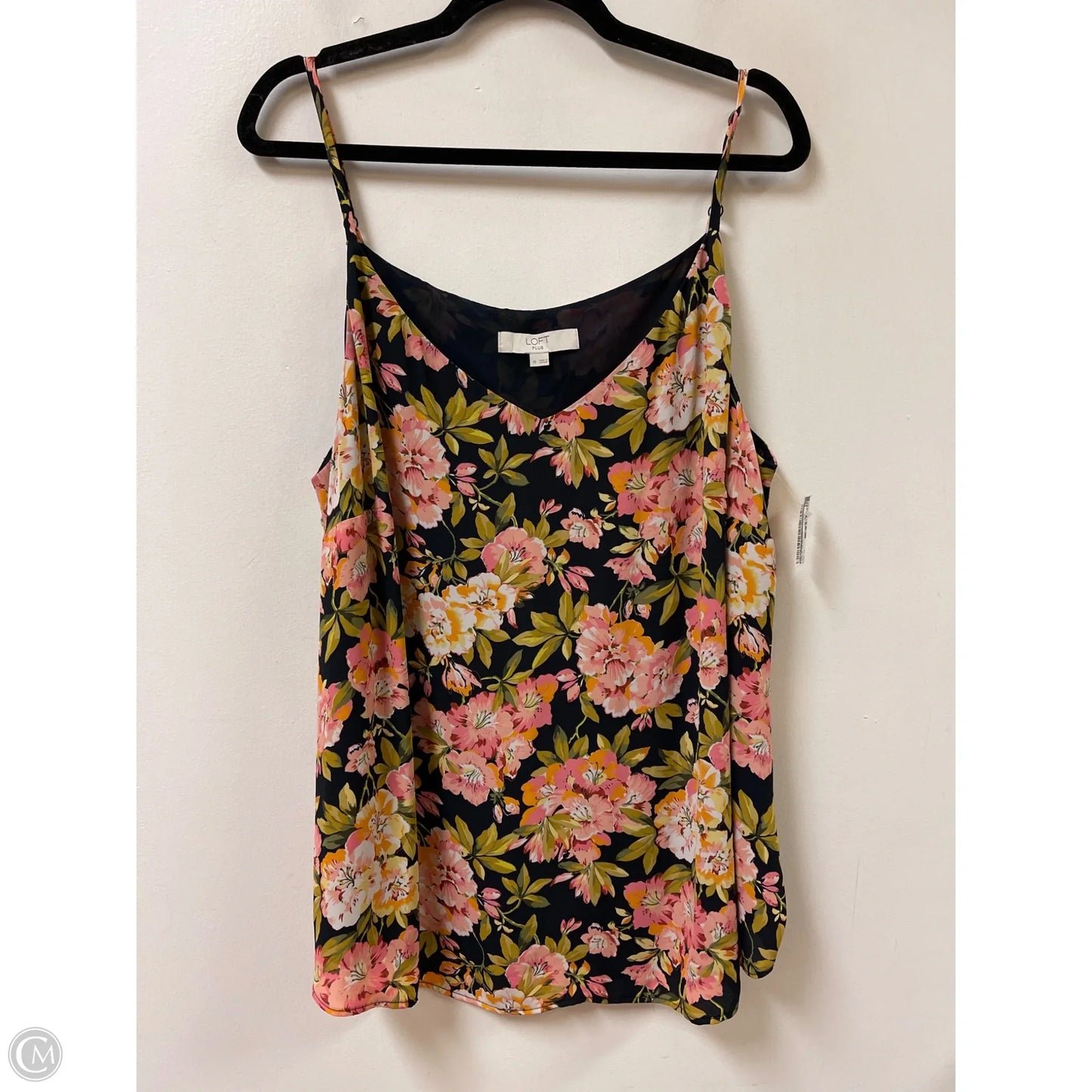 Top Sleeveless By Loft In Floral Print, Size: 2x