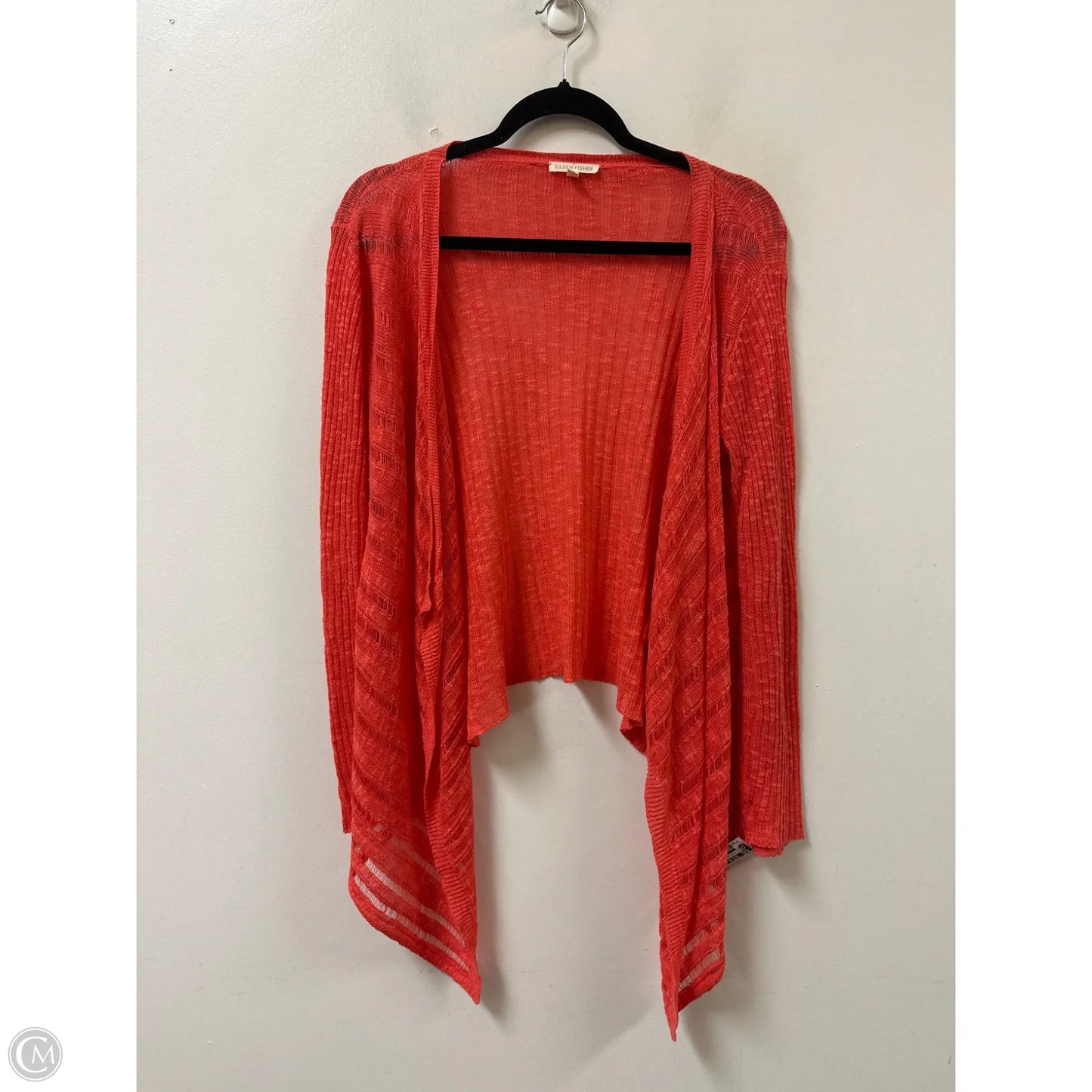Sweater Cardigan By Eileen Fisher In Orange, Size: Xs