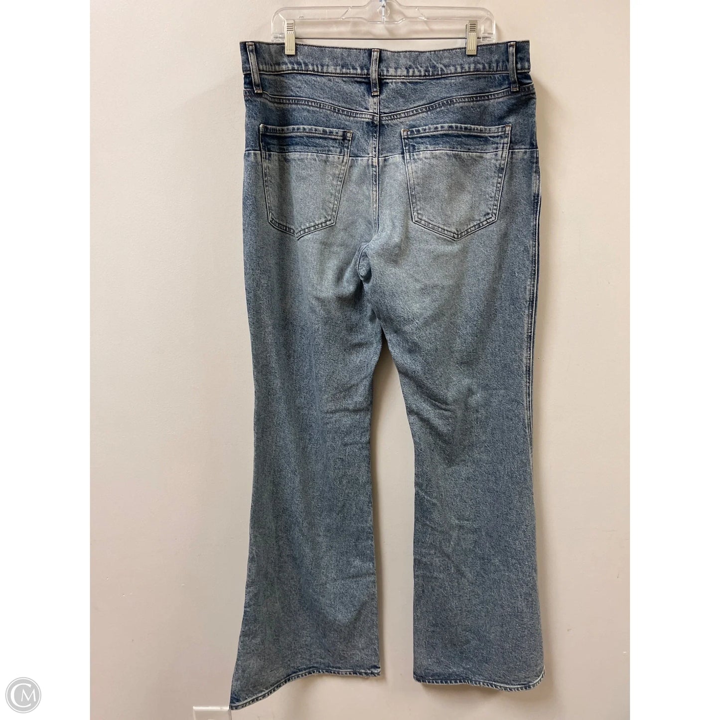 Jeans Flared By Express In Blue Denim, Size: 14
