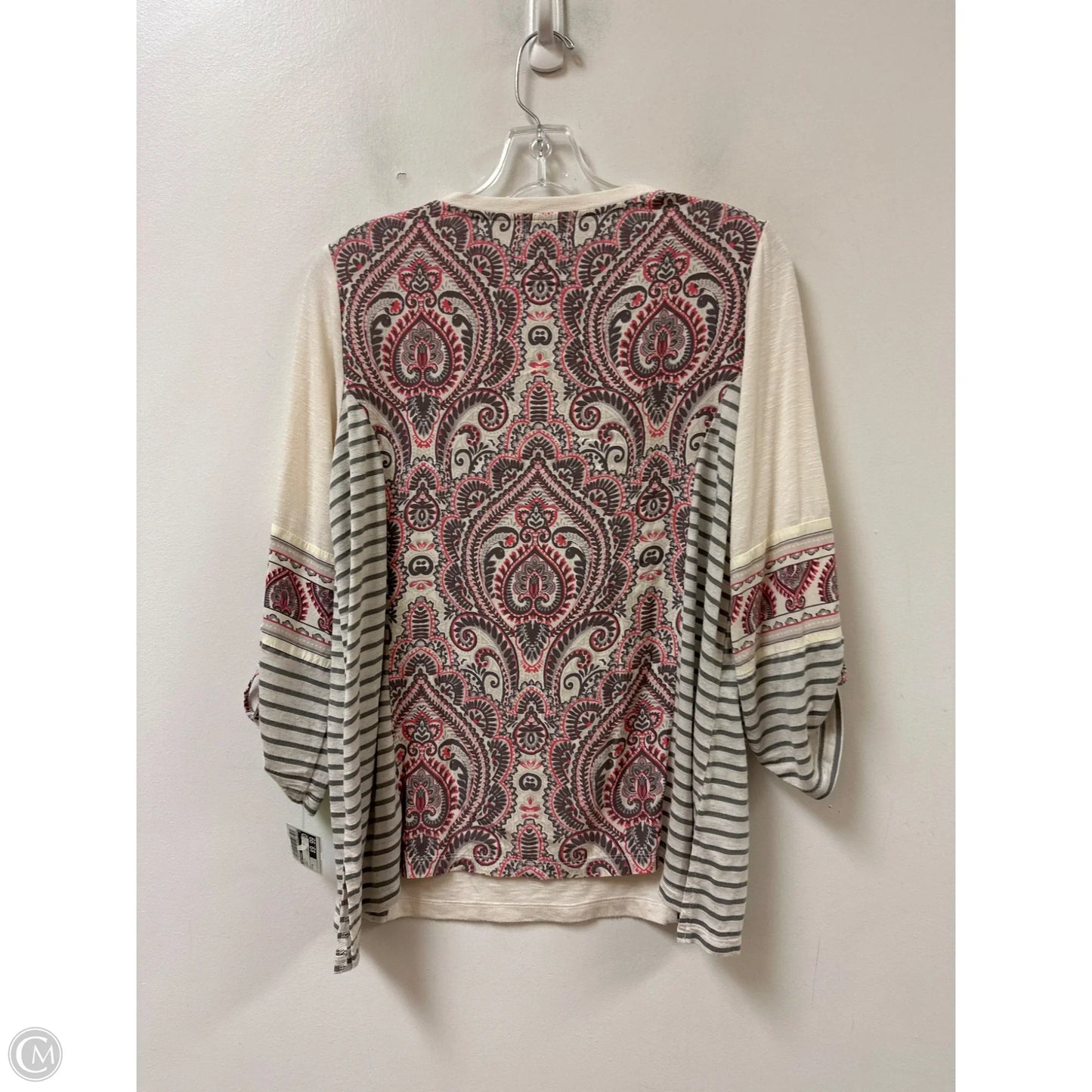 Top Long Sleeve By Multiples In Cream, Size: M