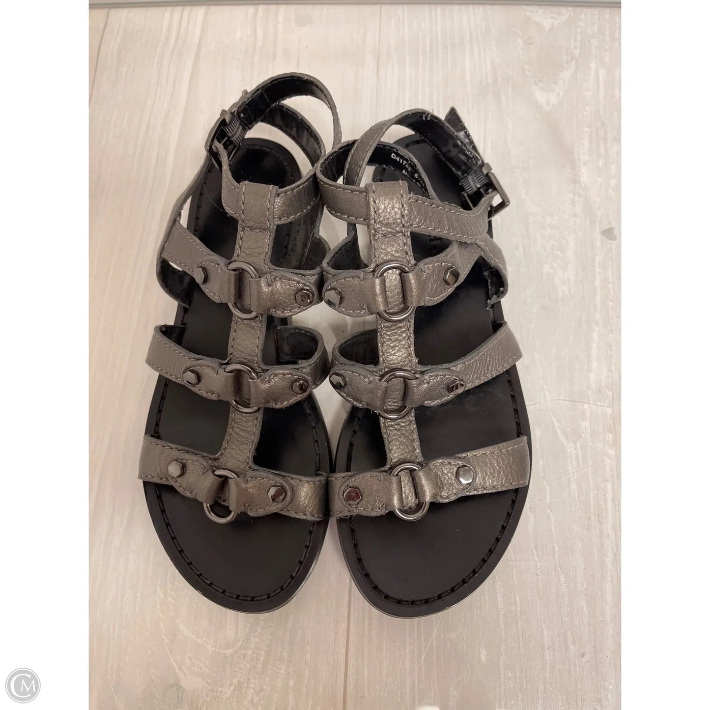 Sandals Flats By Cole-haan In Silver, Size: 5.5