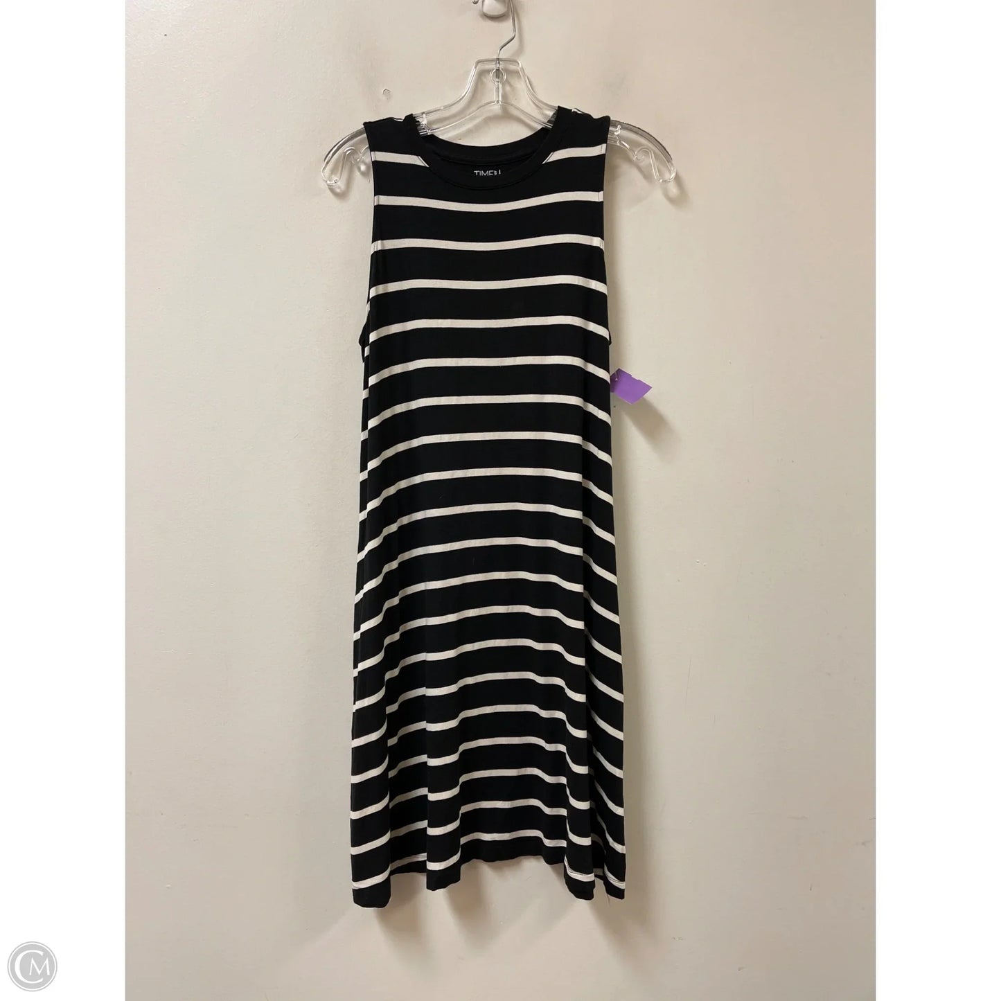 Dress Casual Midi By Time And Tru In Black, Size: M
