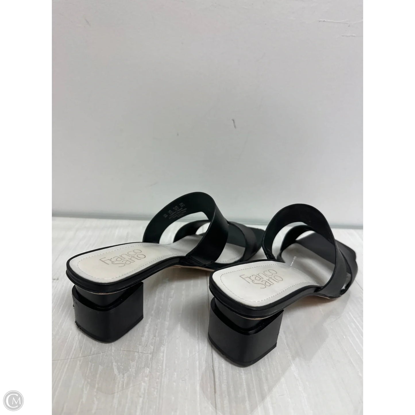 Sandals Heels Block By Franco Sarto In Black, Size: 8