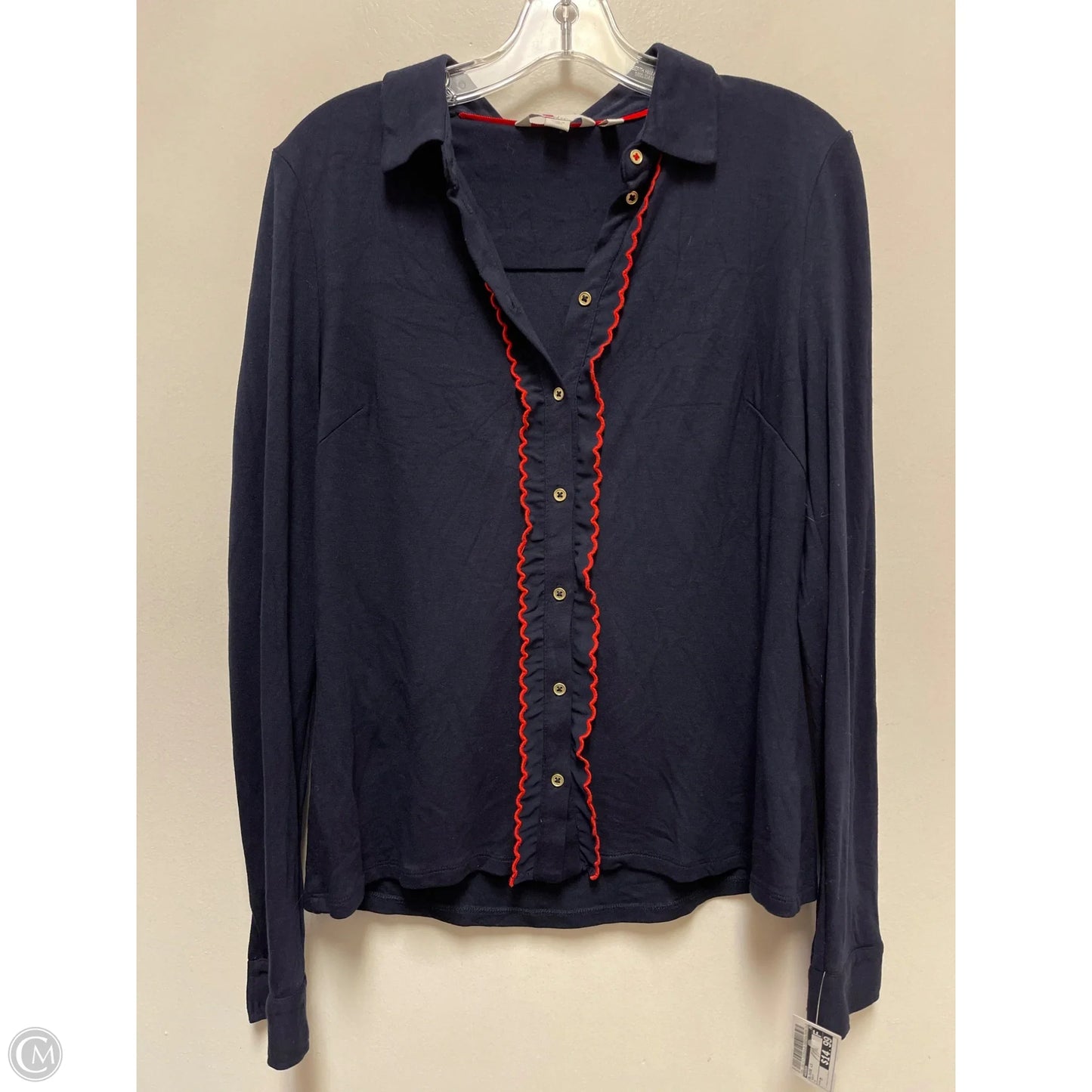 Blouse Long Sleeve By Boden In Navy, Size: M