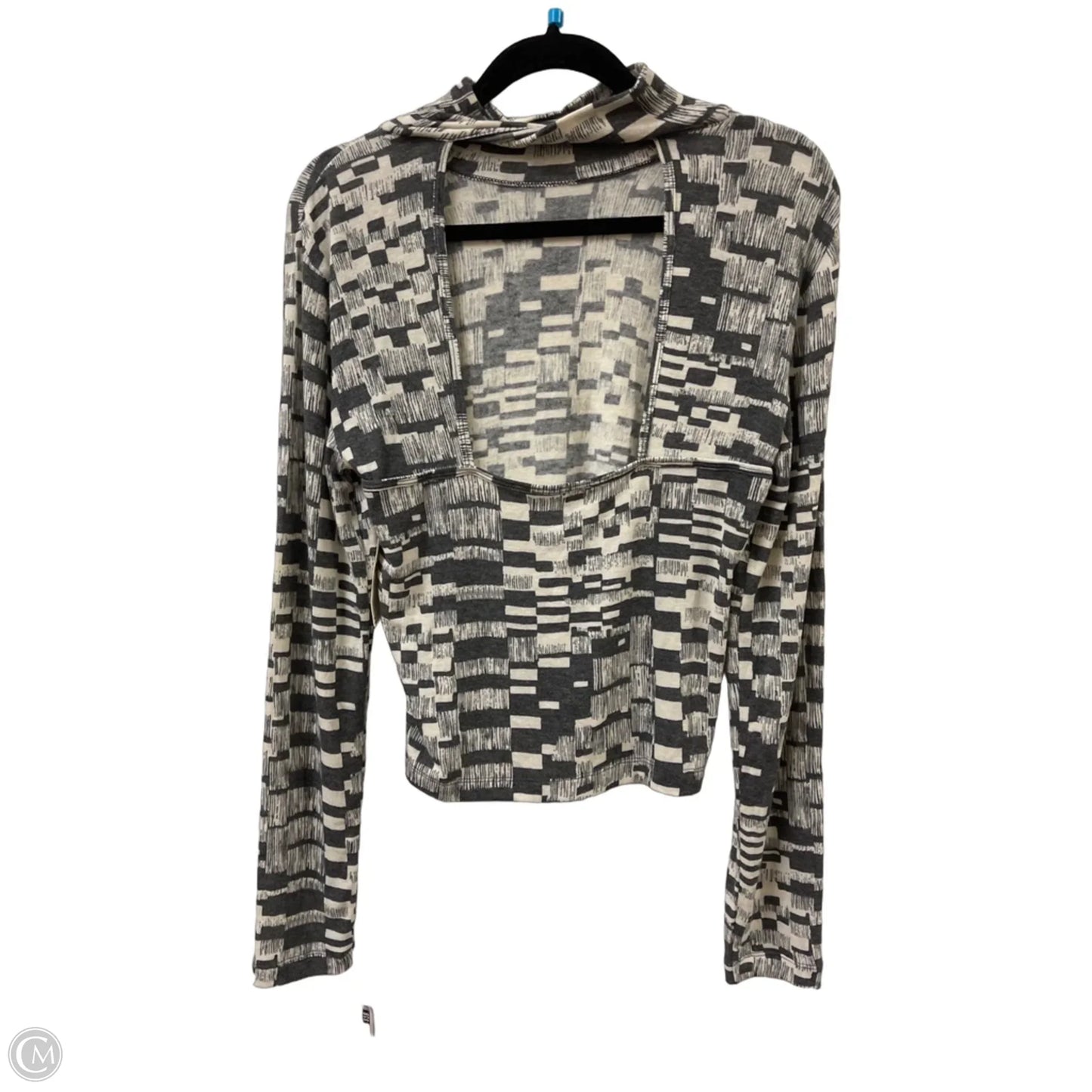 Top Long Sleeve By Anthropologie In Grey, Size: L