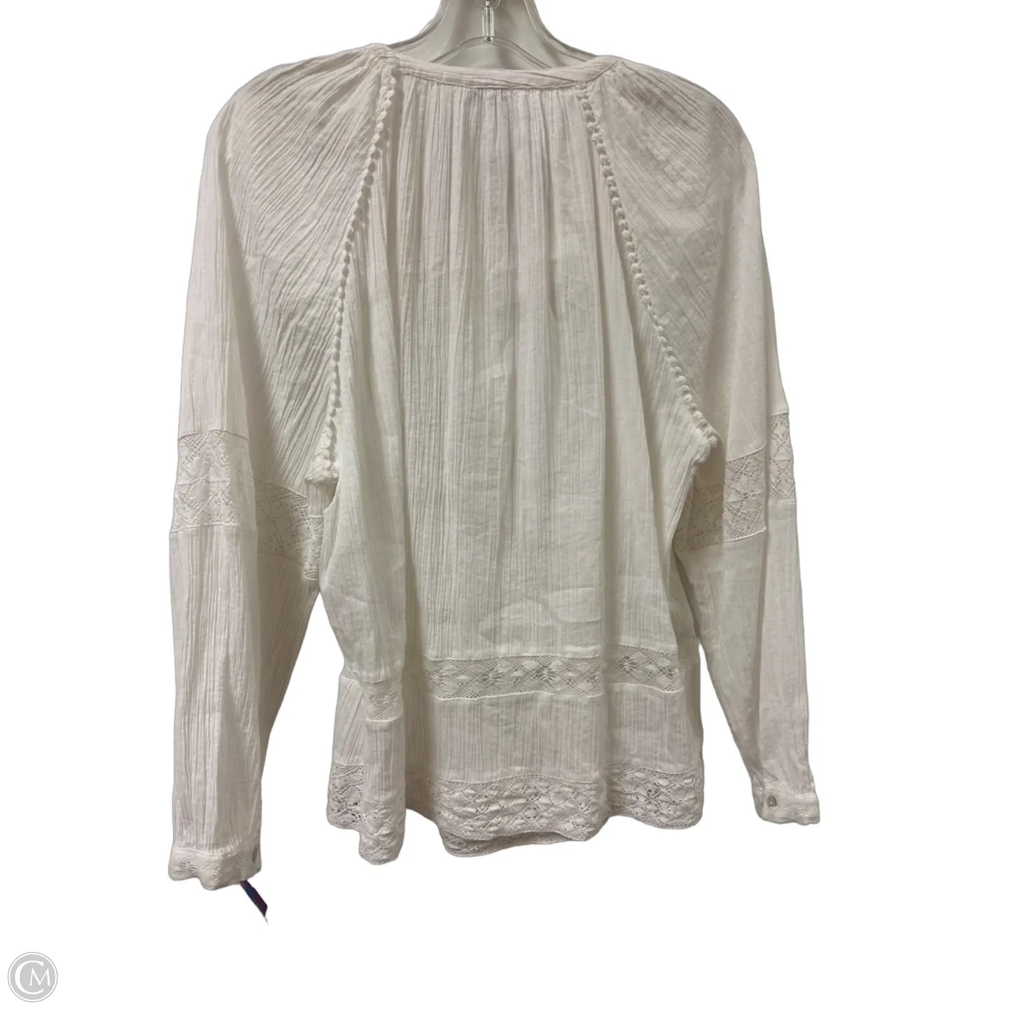 Top Long Sleeve By Chicos In White, Size: S
