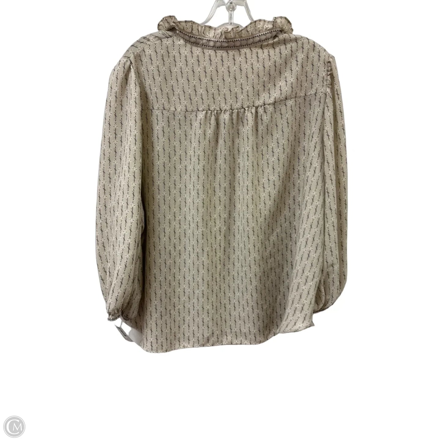 Top Long Sleeve By Max Studio In Cream, Size: 1x
