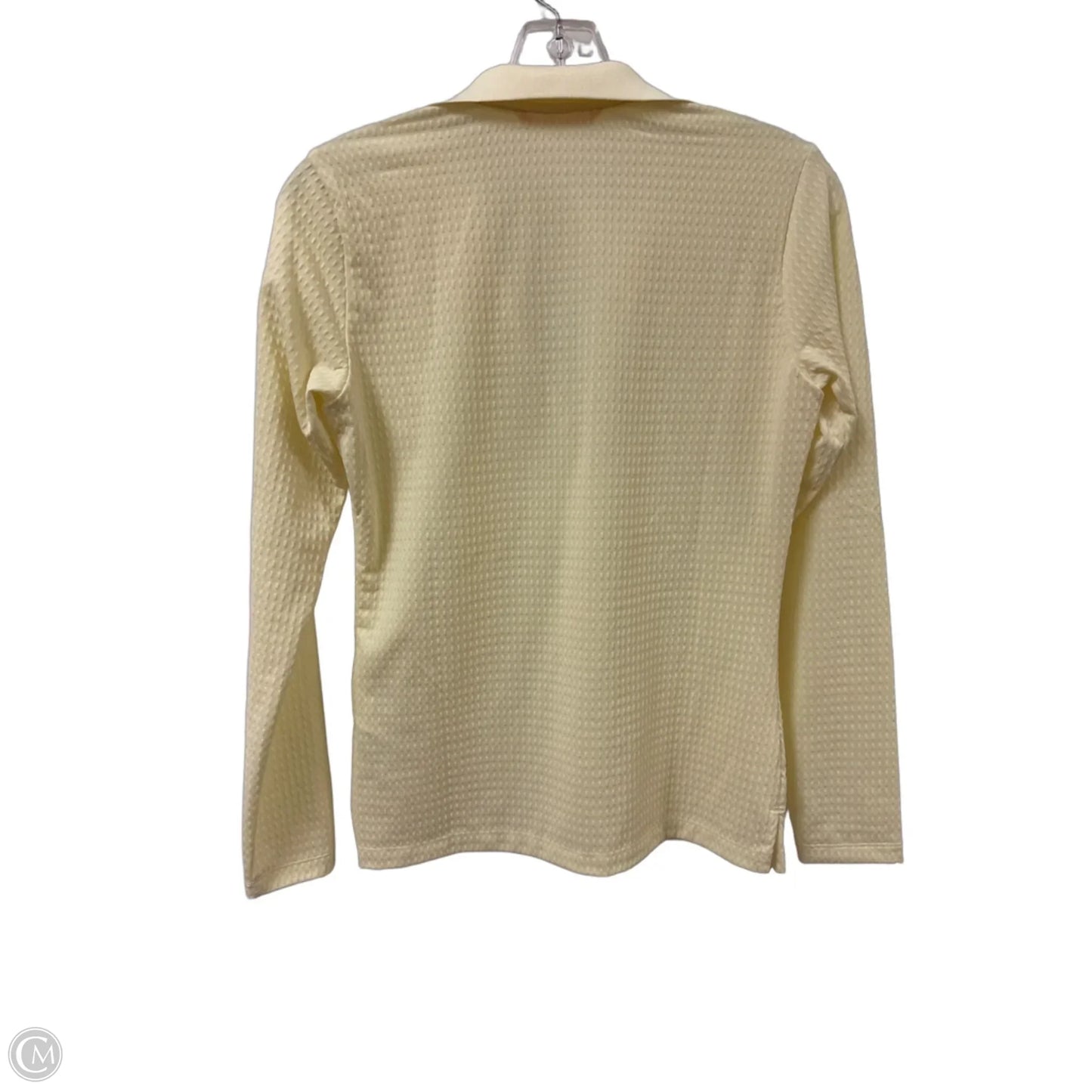 Athletic Top Long Sleeve Collar By Cmc In Yellow, Size: M