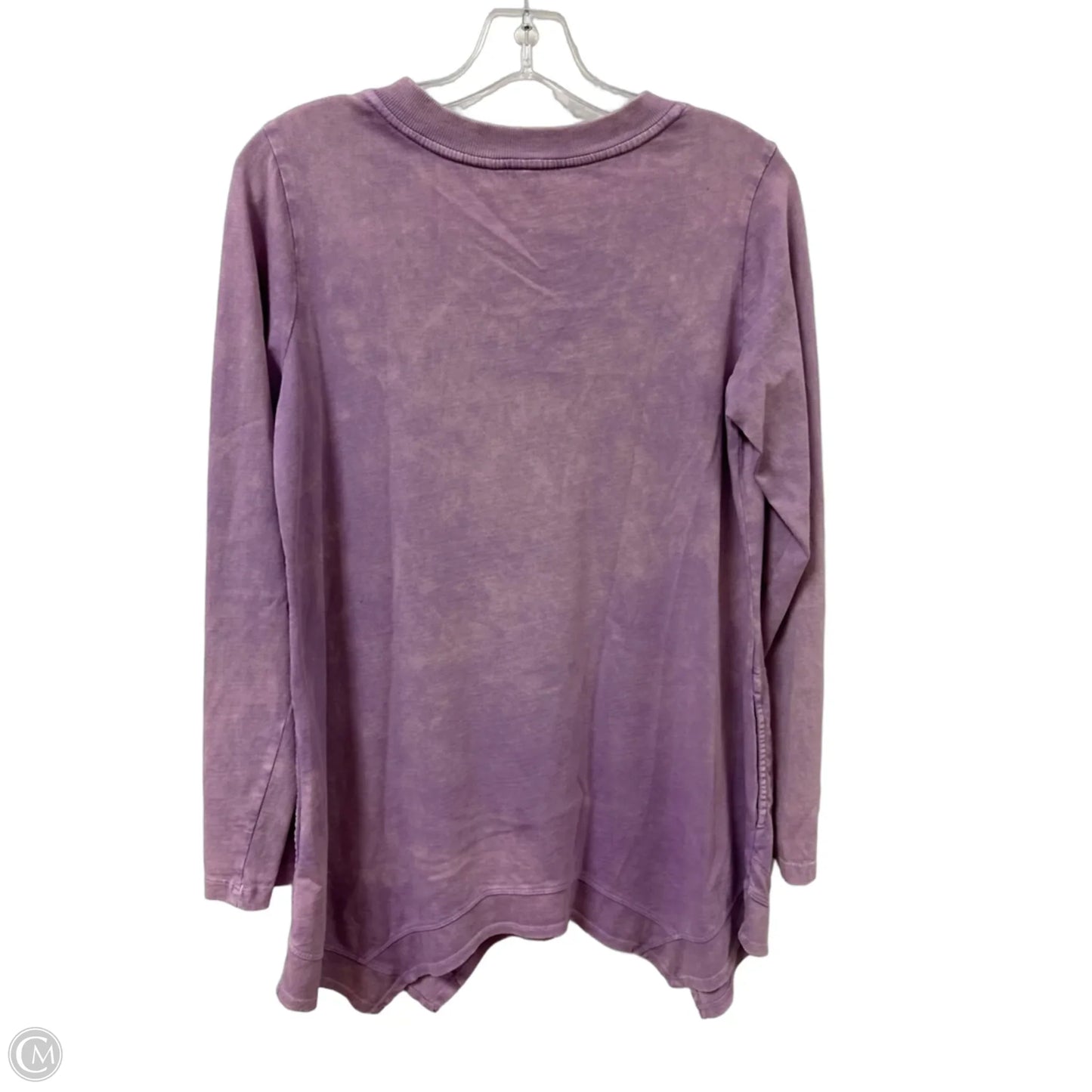 Tunic Long Sleeve By Logo In Purple, Size: Xs