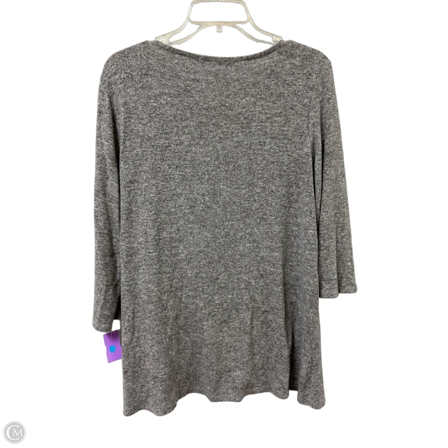 Top Long Sleeve By Gibson In Grey, Size: M