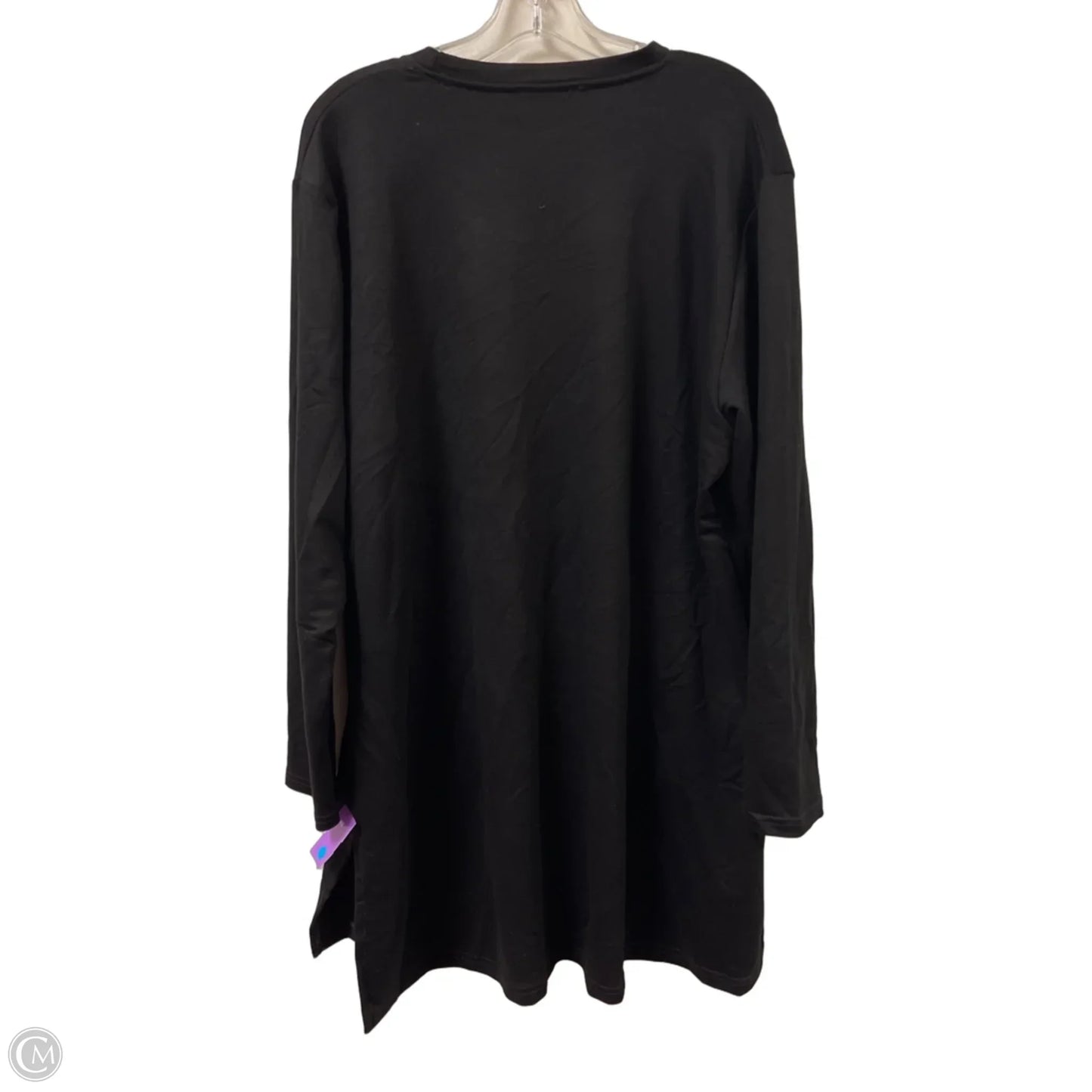 Tunic Long Sleeve By Clothes Mentor In Black, Size: Xl