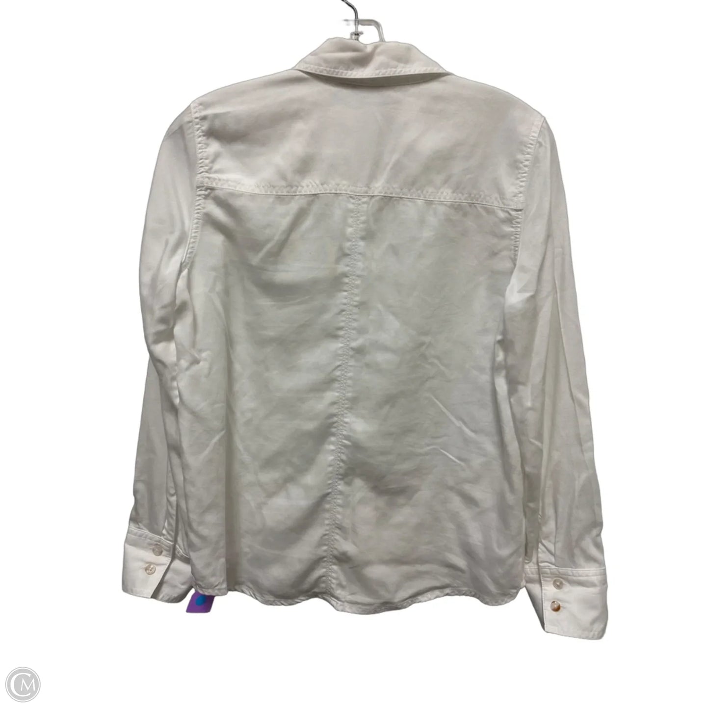 Blouse Long Sleeve By Chicos In White, Size: S