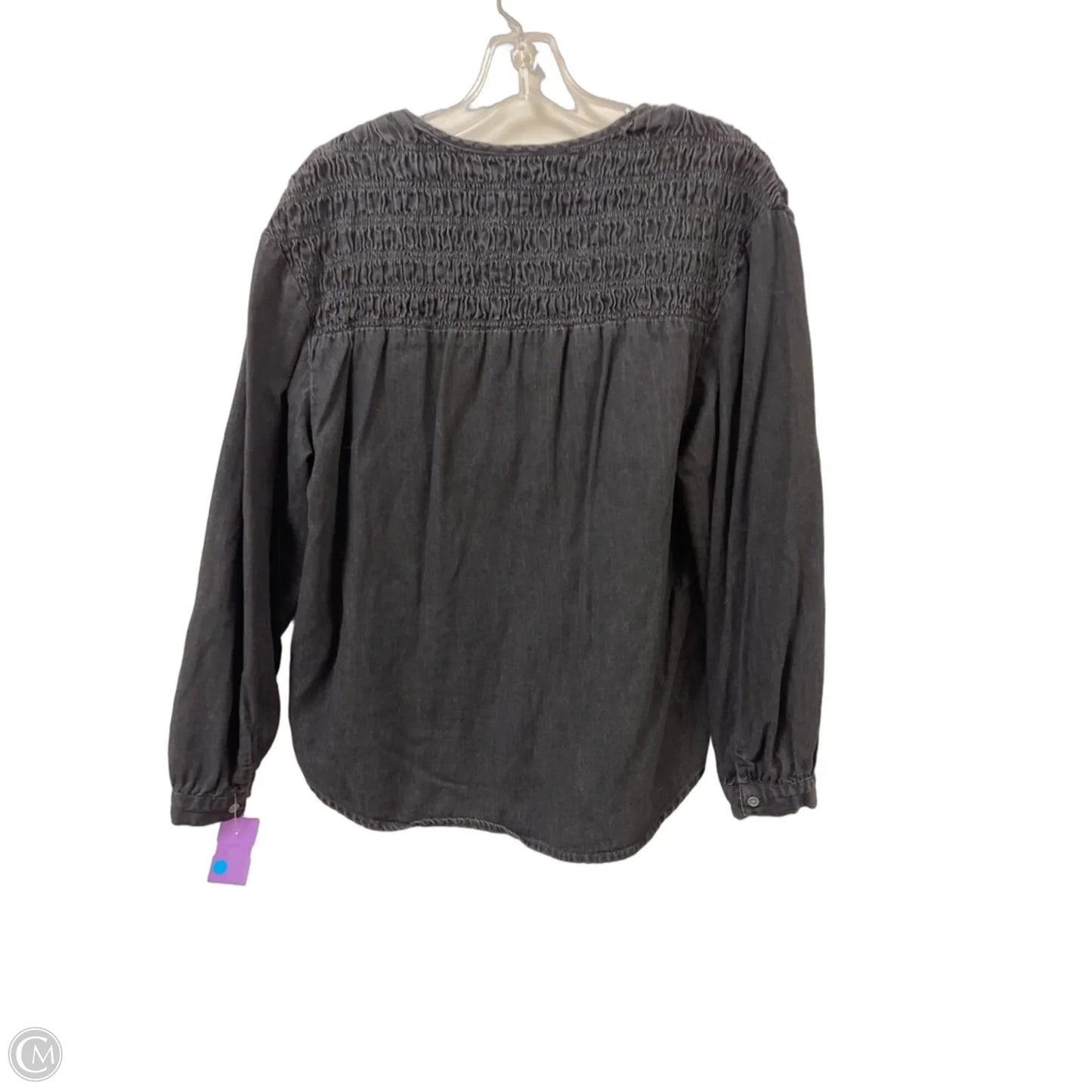 Top Long Sleeve By Time And Tru In Black, Size: M