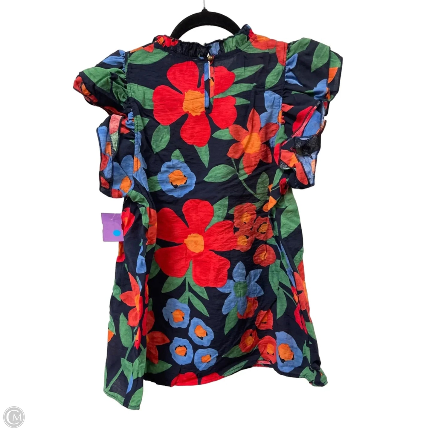 Top Short Sleeve By Entro In Floral Print, Size: L