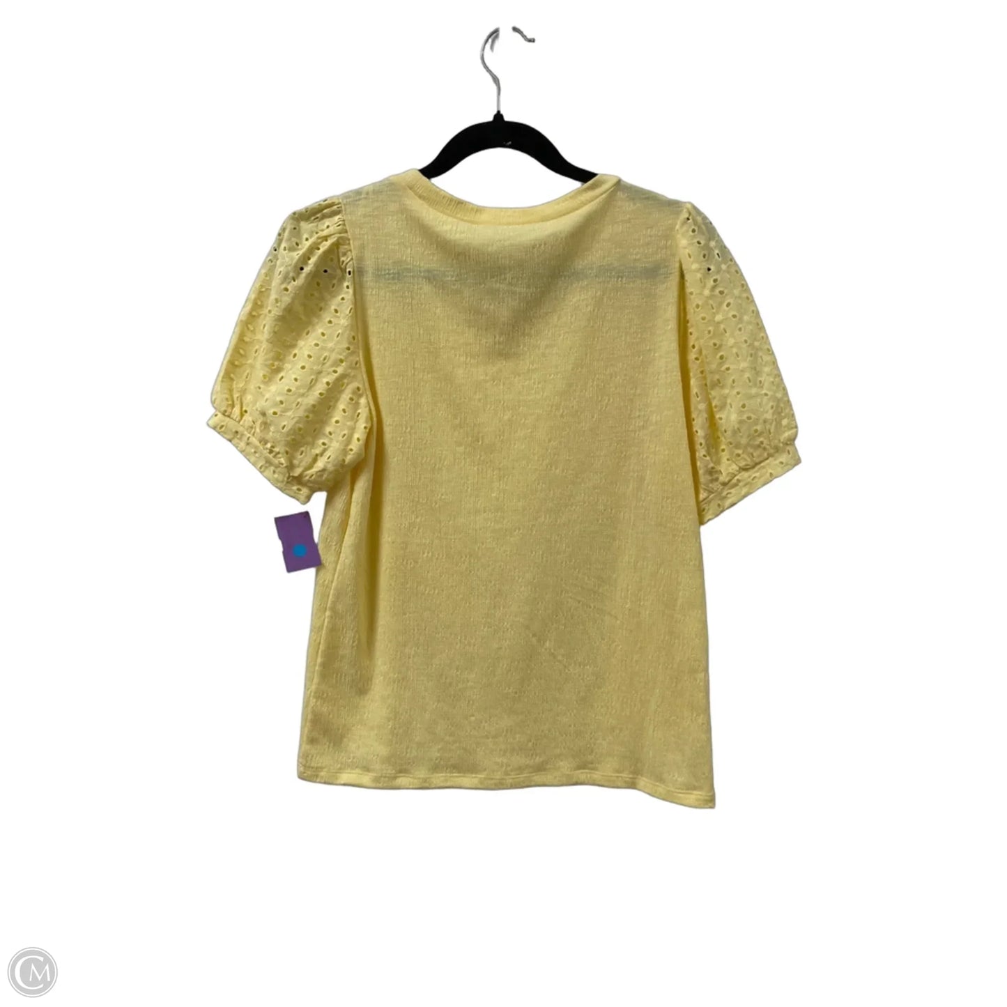 Top Short Sleeve By Lc Lauren Conrad In Yellow, Size: Xs