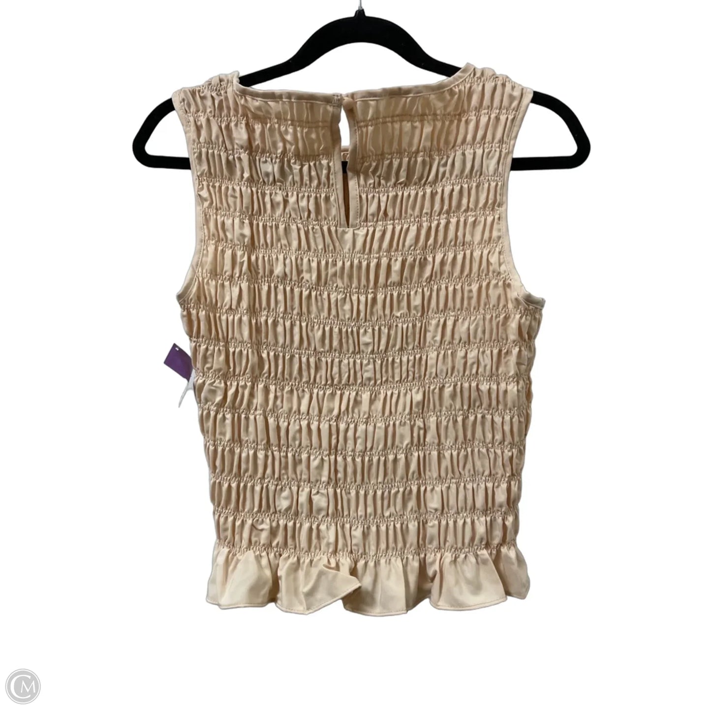 Top Sleeveless By Clothes Mentor In Cream, Size: L