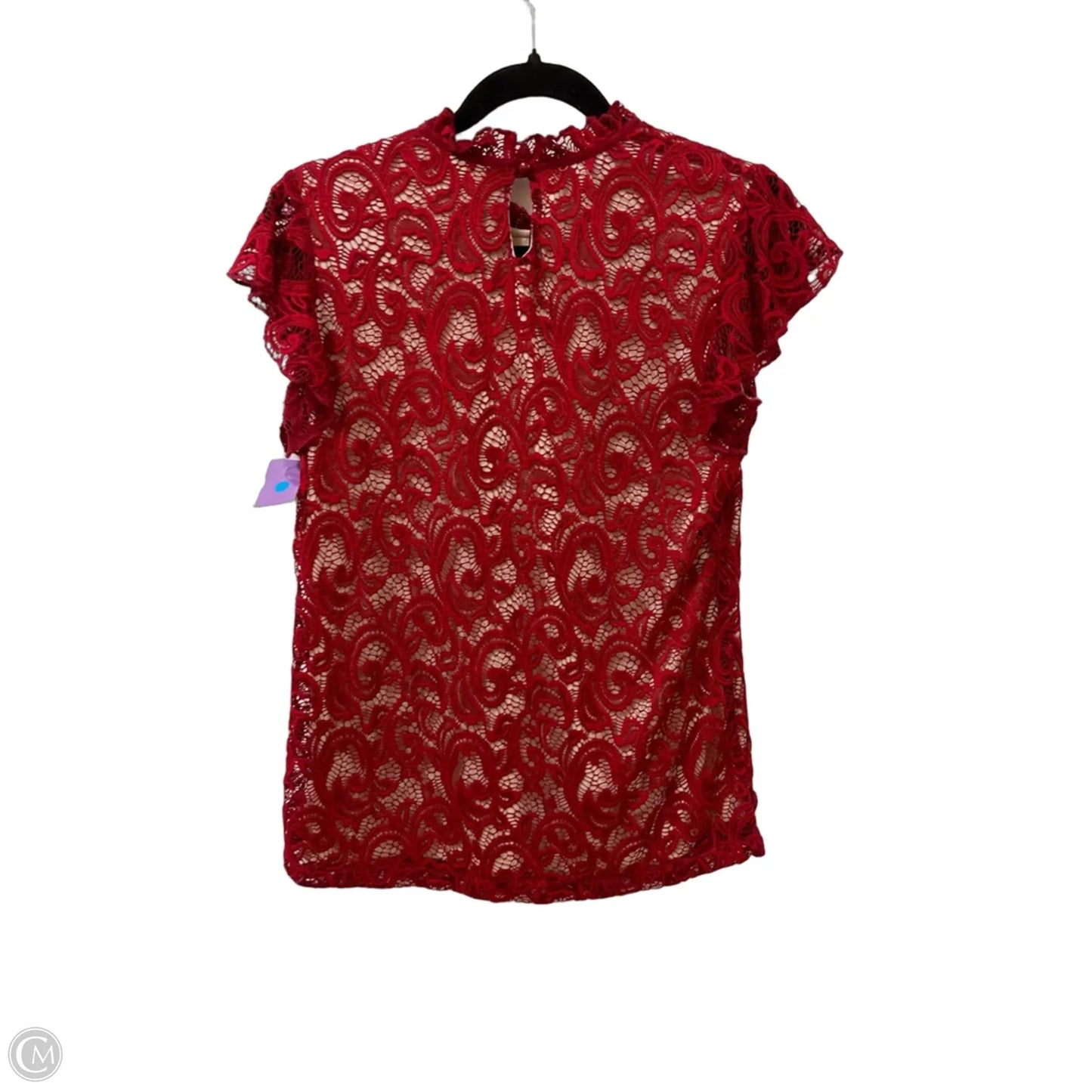 Top Short Sleeve By Perseption Concept In Red, Size: S