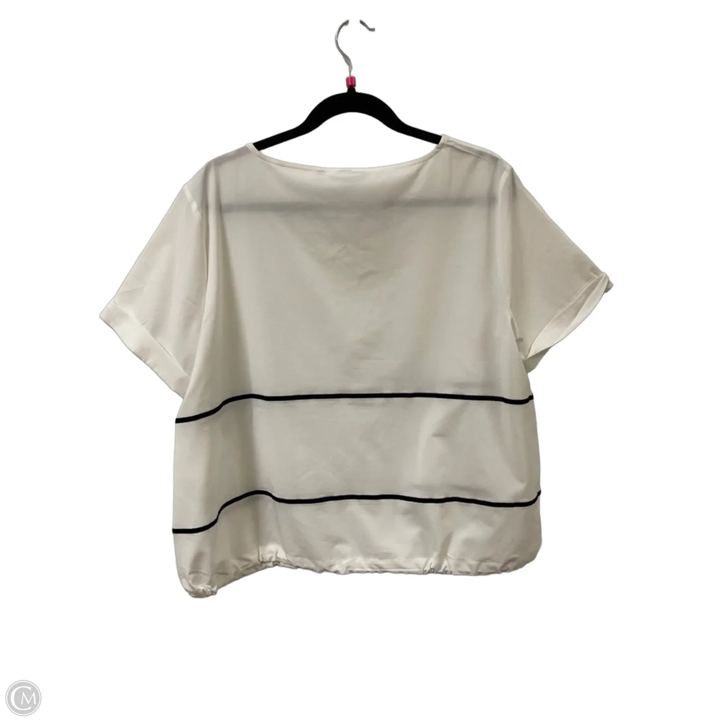 Top Short Sleeve By Chicos In Yellow, Size: L