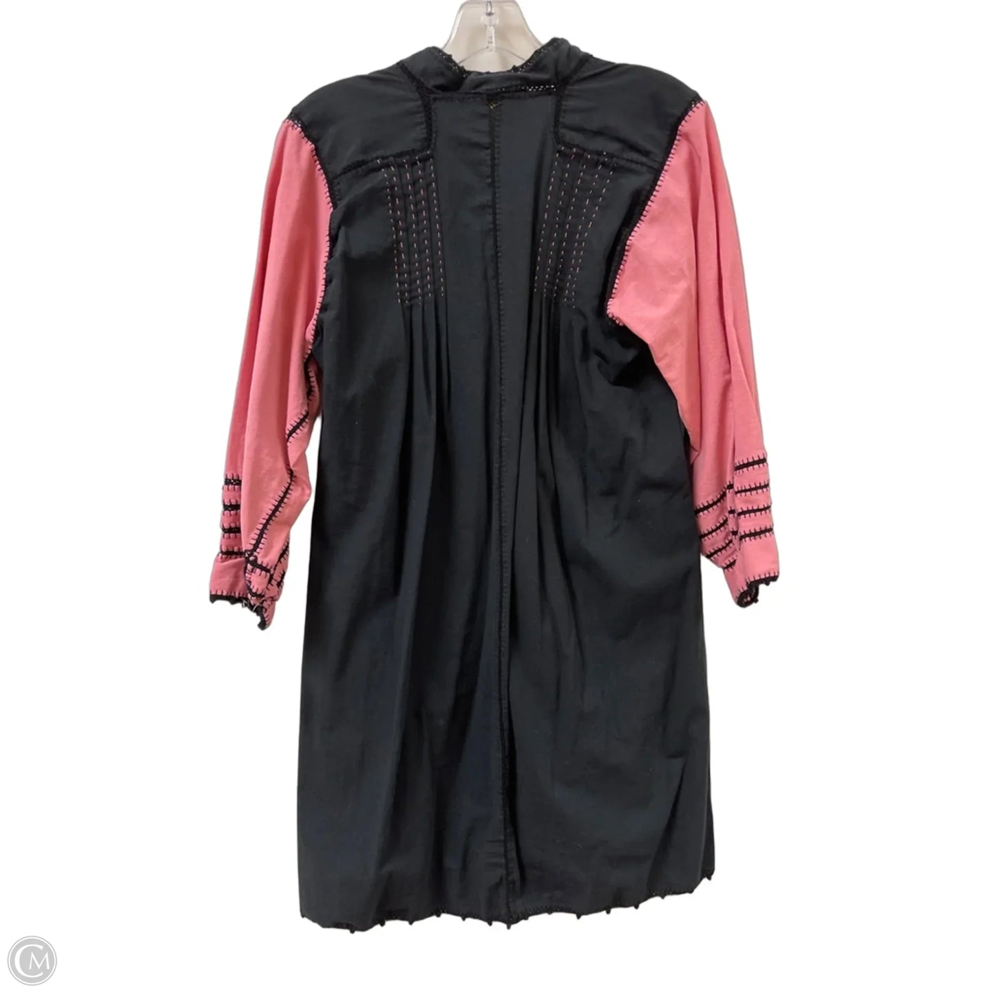 Dress Casual Midi By Clothes Mentor In Black & Pink, Size: M