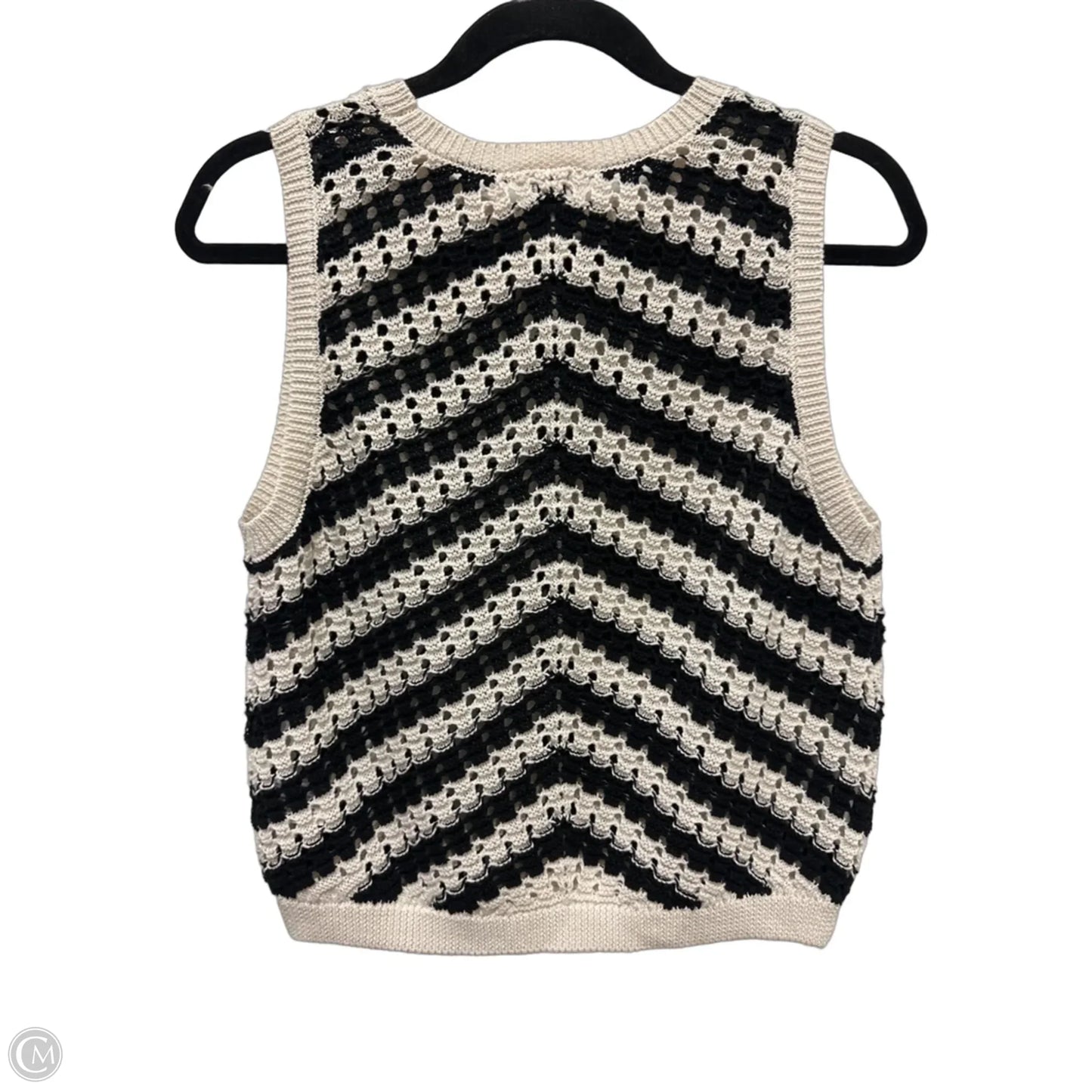 Top Sleeveless By A New Day In Black & Cream, Size: S