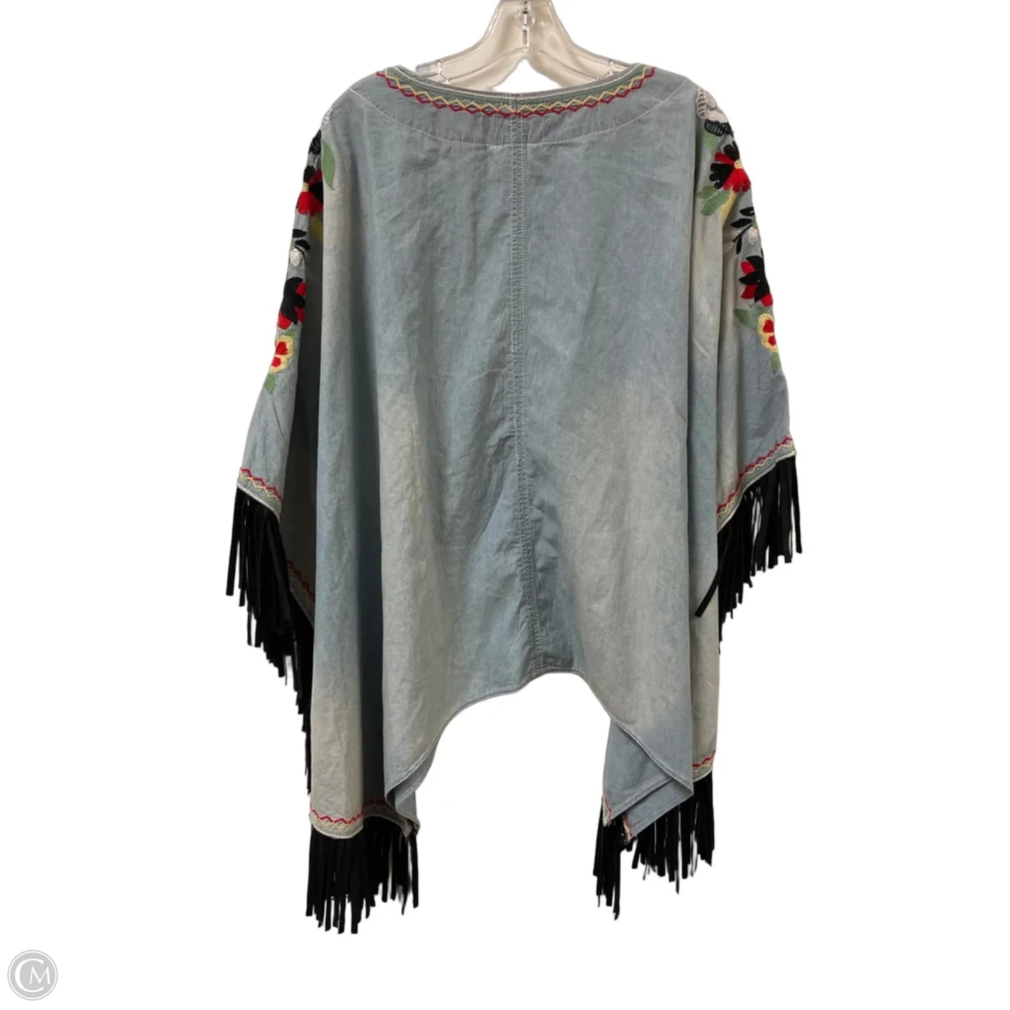 Tunic Short Sleeve By Double D Ranch In Blue Denim, Size: L