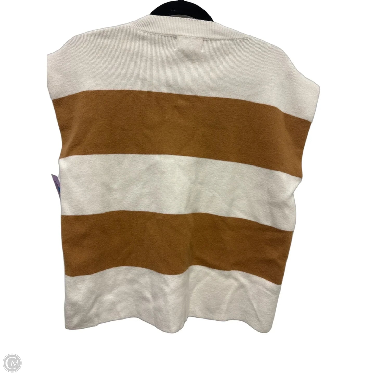 Sweater Short Sleeve By Able In Tan, Size: M